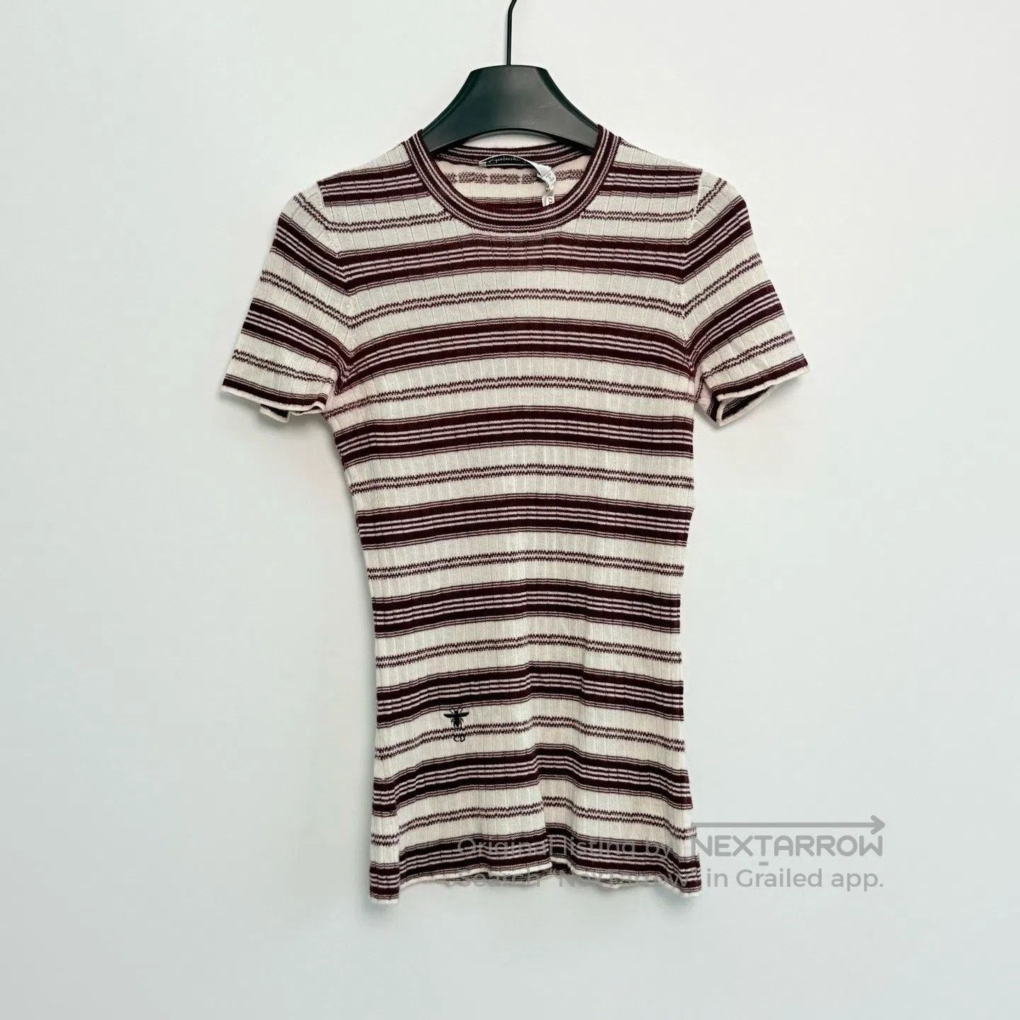 Dior Dior Stripe Ribbed Knit Short Sleeve. Size S / US 4 / IT 40 - 1 Thumbnail