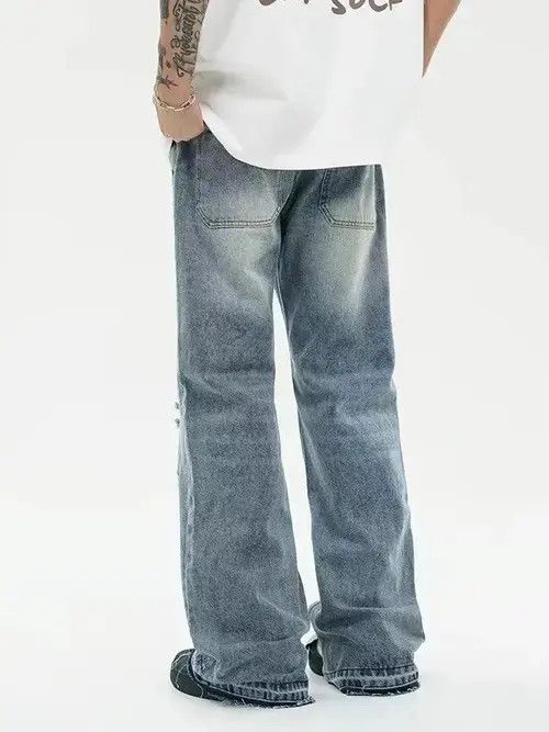 Japanese Brand × Jean Blue Baggy Stacked Denim Jeans Size US 30 / EU 46 - 1 Thumbnail