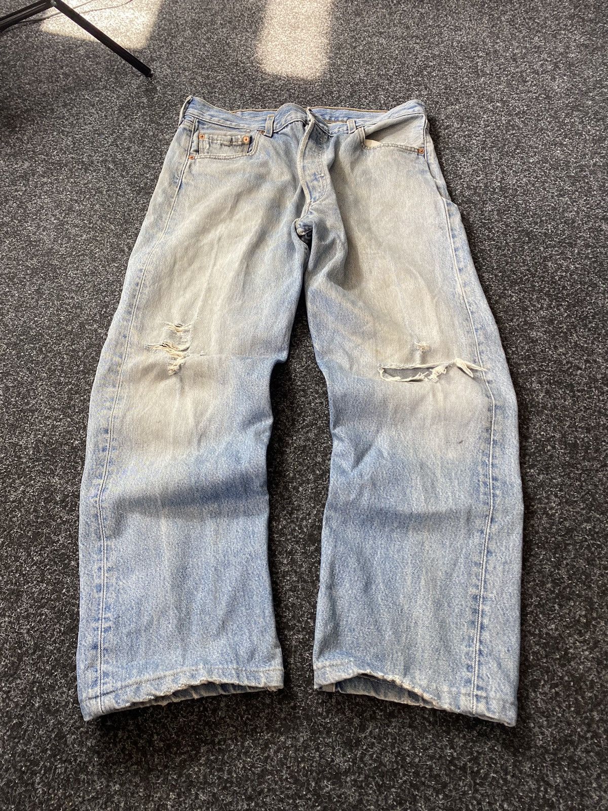 If Six Was Nine × Levi's 90s Levis Baggy Relaxed Dirty Distressed Opium Punk Jean vtg Size US 32 / EU 48 - 2 Thumbnail