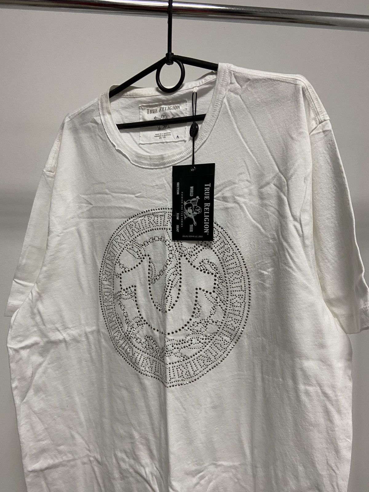 True Religion × Vintage True Religion T-shirt Vintage big Logo 90s rhinestones Size US XXL / EU 58 / 5 - 2 Thumbnail