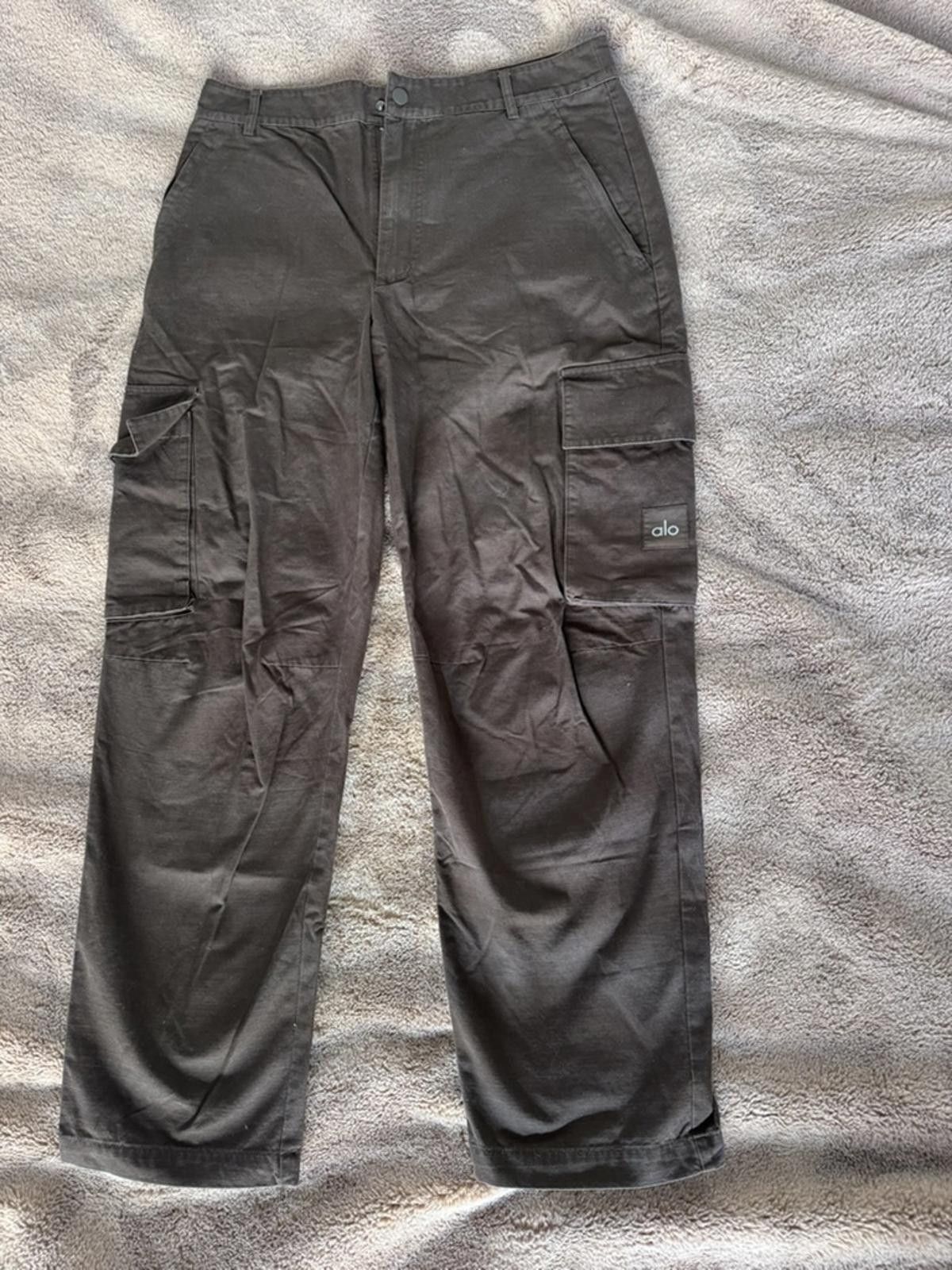 Alo Alo Black Cargo Pants with Pockets Size US 32 / EU 48 - 2 Thumbnail