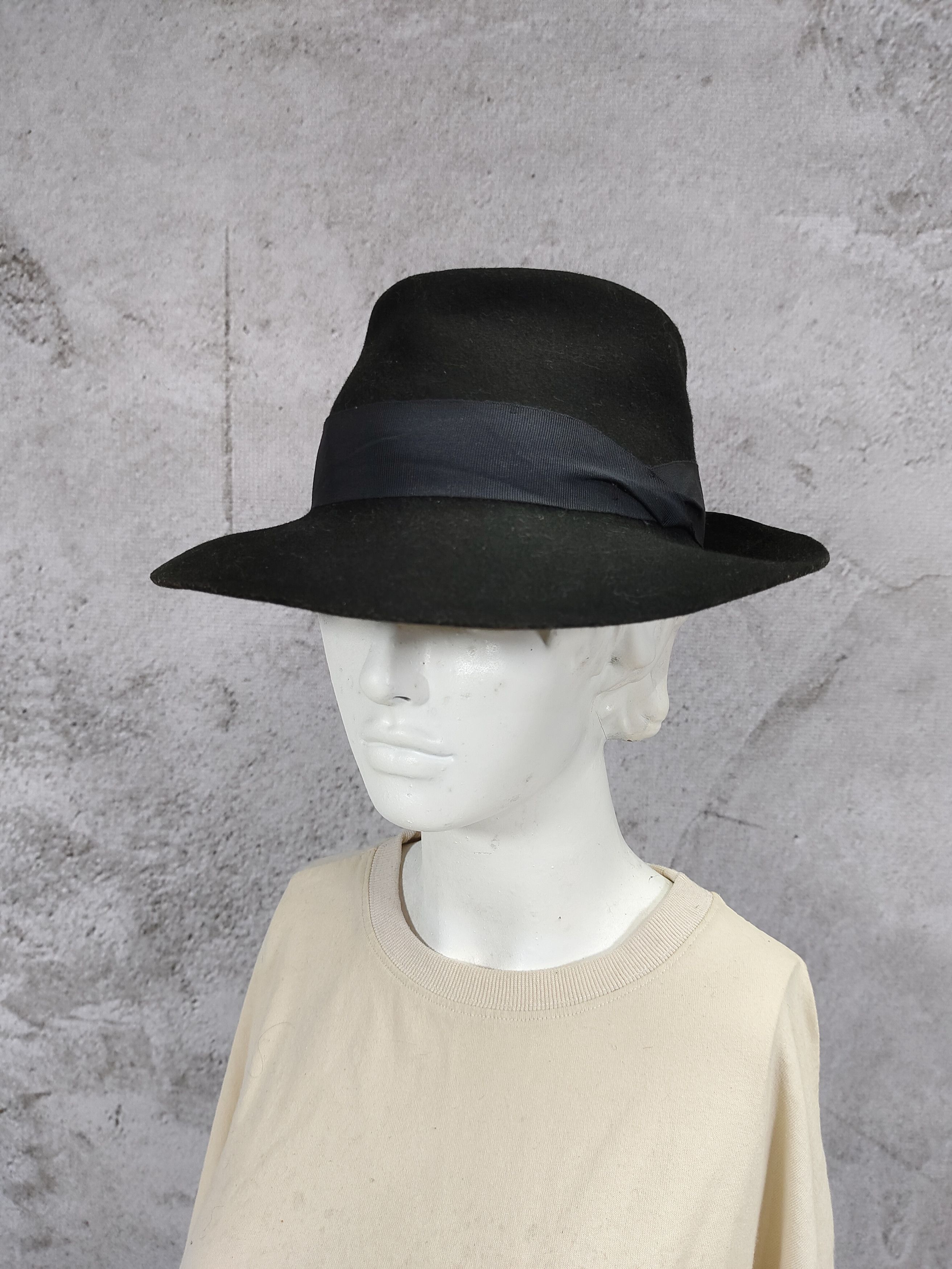 agnes b. 90s Agnes B 🇫🇷 Wool Felt Wide Brim Classic Fedora Hat Size ONE SIZE - 1 Thumbnail