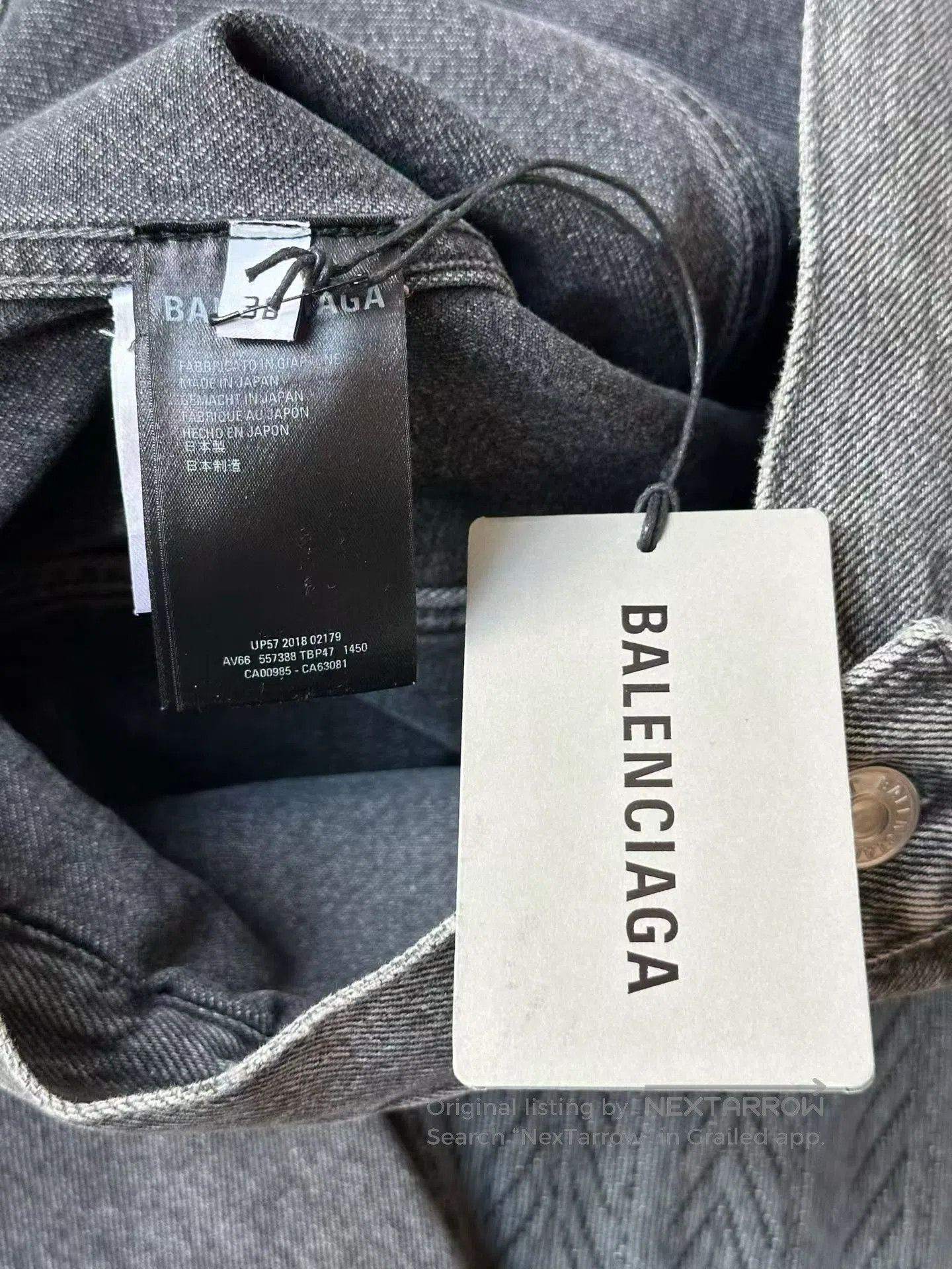 Balenciaga Balenciaga Back Red Letter Denim Jacket. Size US M / EU 48-50 / 2 - 4 Thumbnail