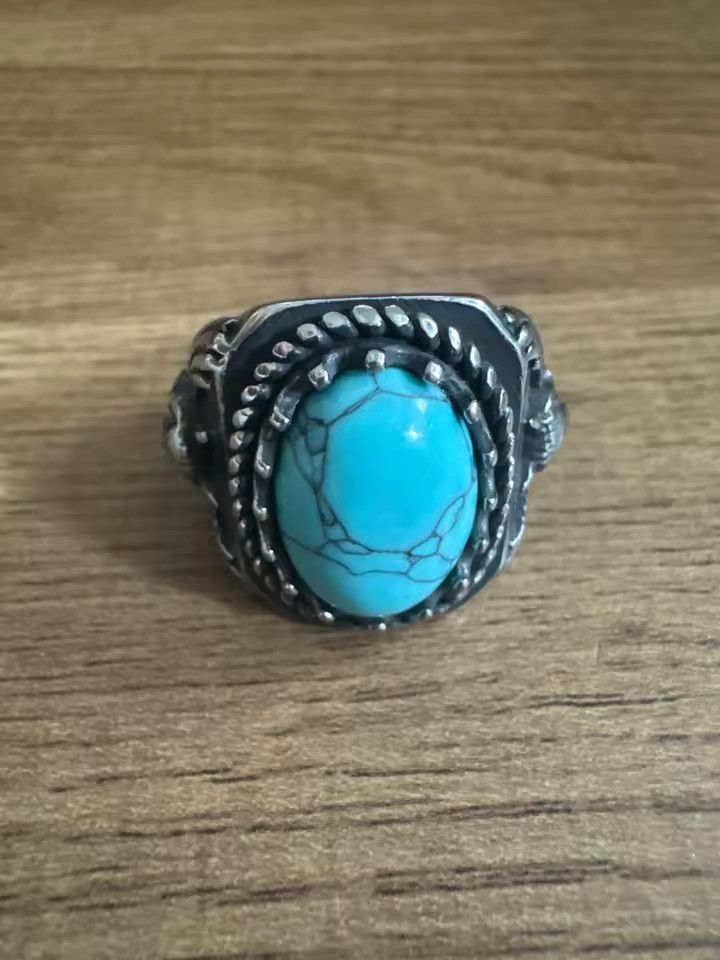 Vintage Stone Owl Ring Size ONE SIZE - 4 Thumbnail