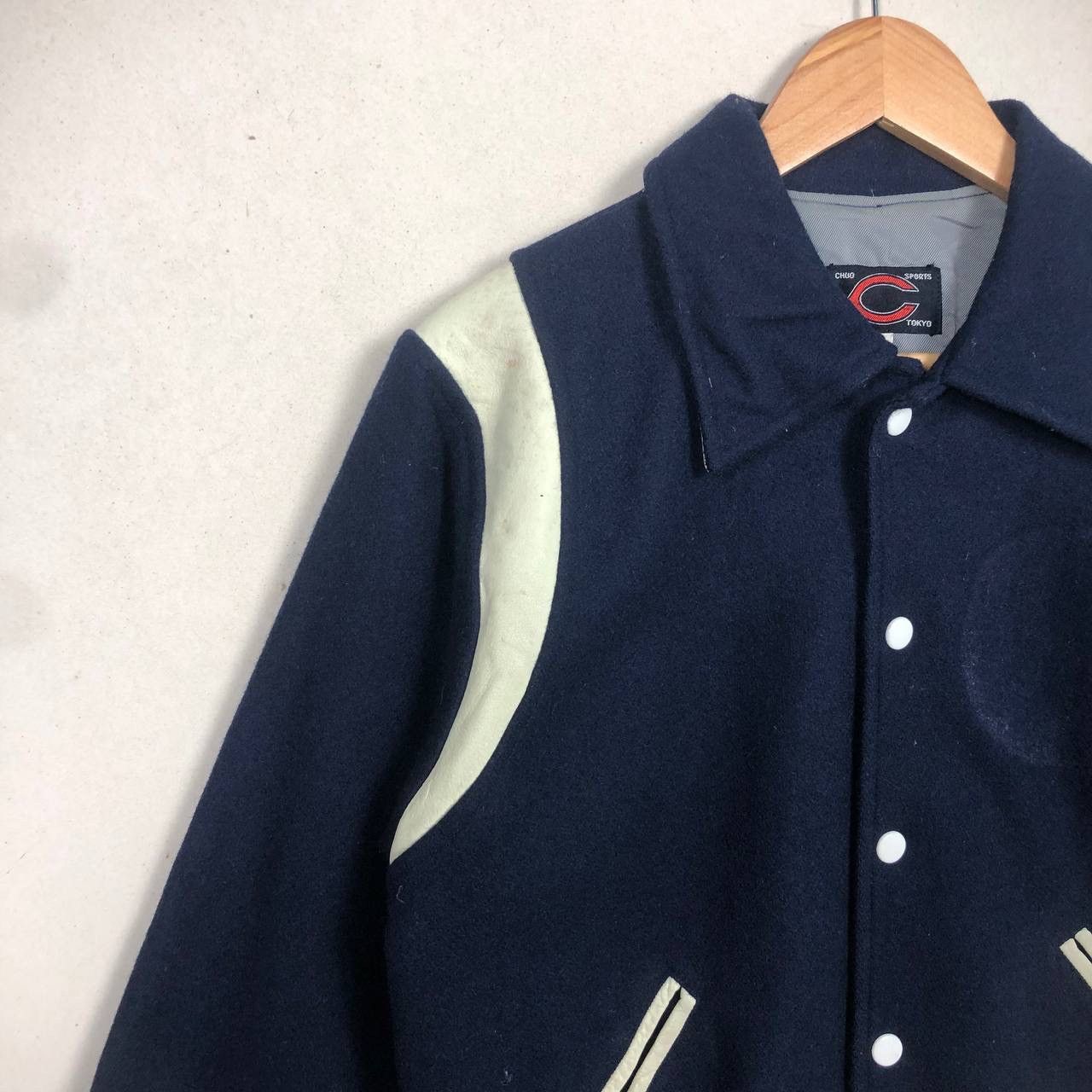 Japanese Brand Avant Garde Chug Wool Leather Varsity Teddy Jacket YSL Size US M / EU 48-50 / 2 - 4 Thumbnail