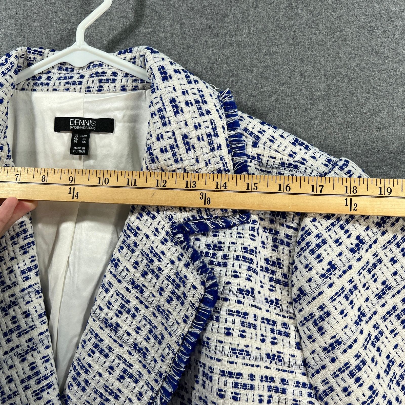 Other Dennis Basso Tweed Notched Lapel Jacket wit Size 4XL / US 24-26 - 6 Thumbnail