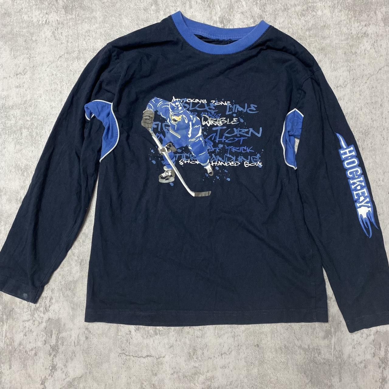 Other Blue and black vintage hockey long sleeve shirt #hockey Size US S / EU 44-46 / 1 - 1 Thumbnail