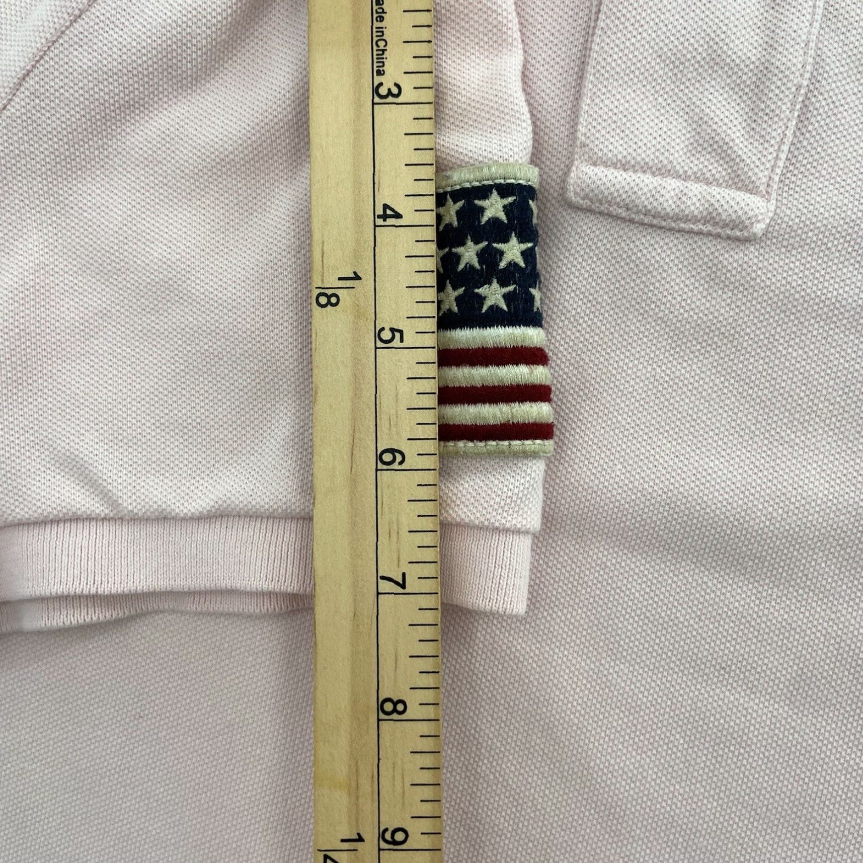 Ralph Lauren Vintage Ralph Lauren Polo Shirt Men Medium Pink USA Flag Embroidered Classic Polo All Seasons Size US M / EU 48-50 / 2 - 8 Thumbnail