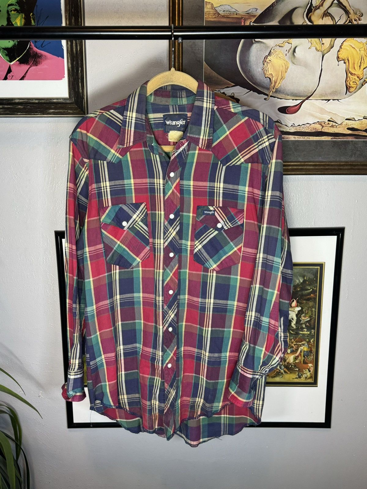 Vintage × Wrangler Vintage Wrangler Western Wear Shirt Size US L / EU 52-54 / 3 - 1 Thumbnail