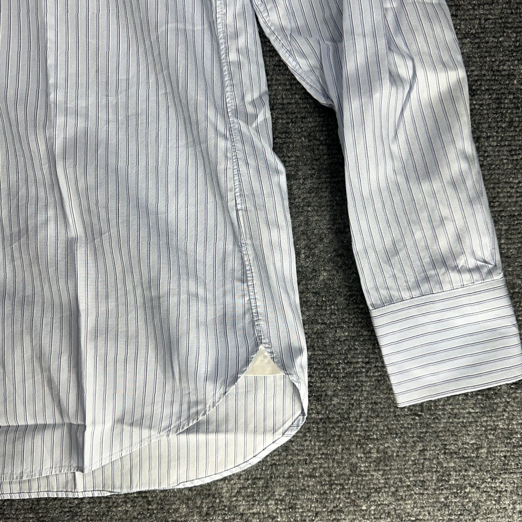 J.Crew J.CREW Shirt Mens M 120's 2 Ply Cotton Blue Stripe Pocket Button Up Long Sleeve Size US M / EU 48-50 / 2 - 3 Thumbnail