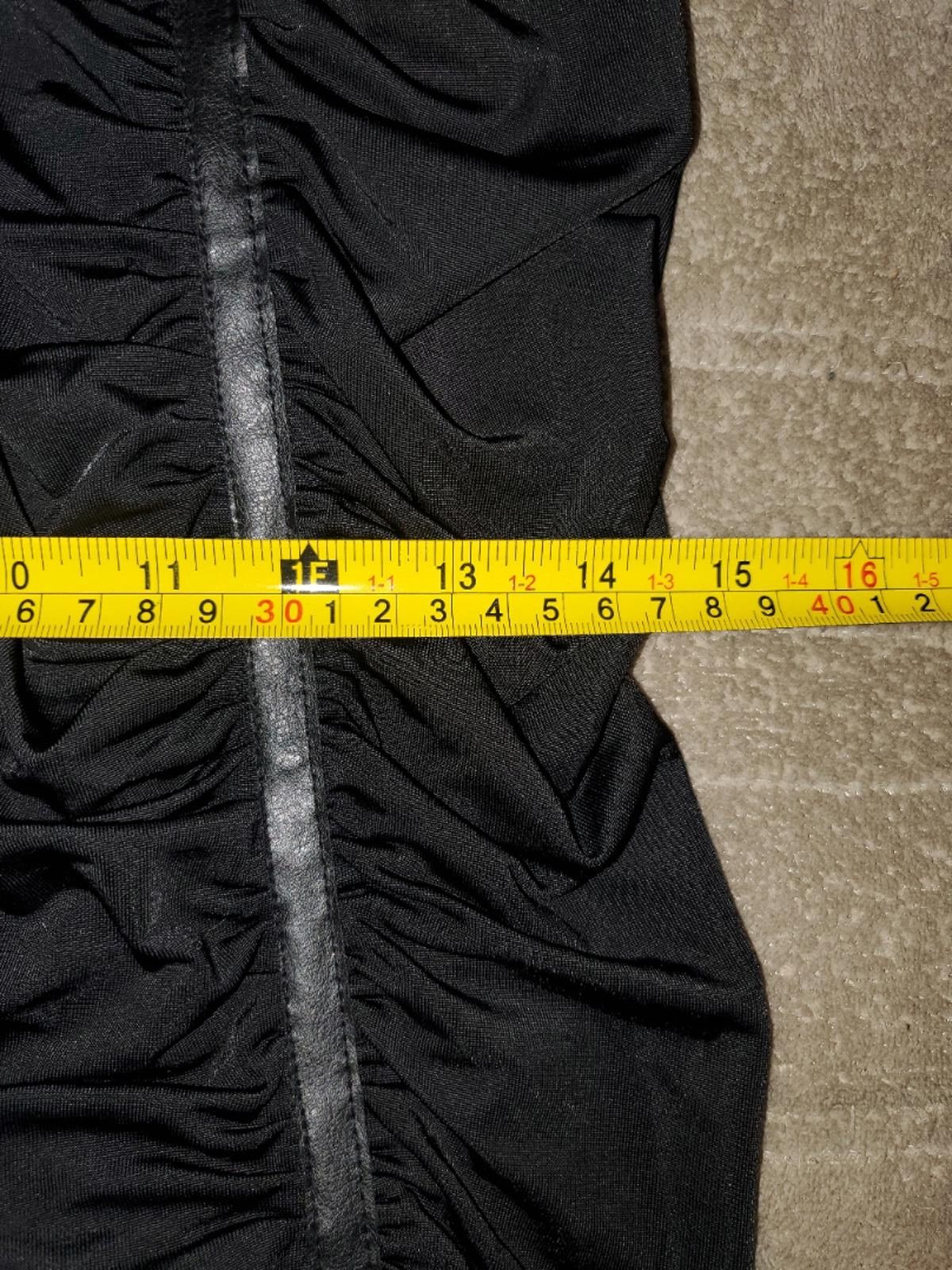 Unknown London Vintage Apple bottoms Black Ruched Bodycon Dress Size XL / US 12-14 / IT 48-50 - 7 Thumbnail