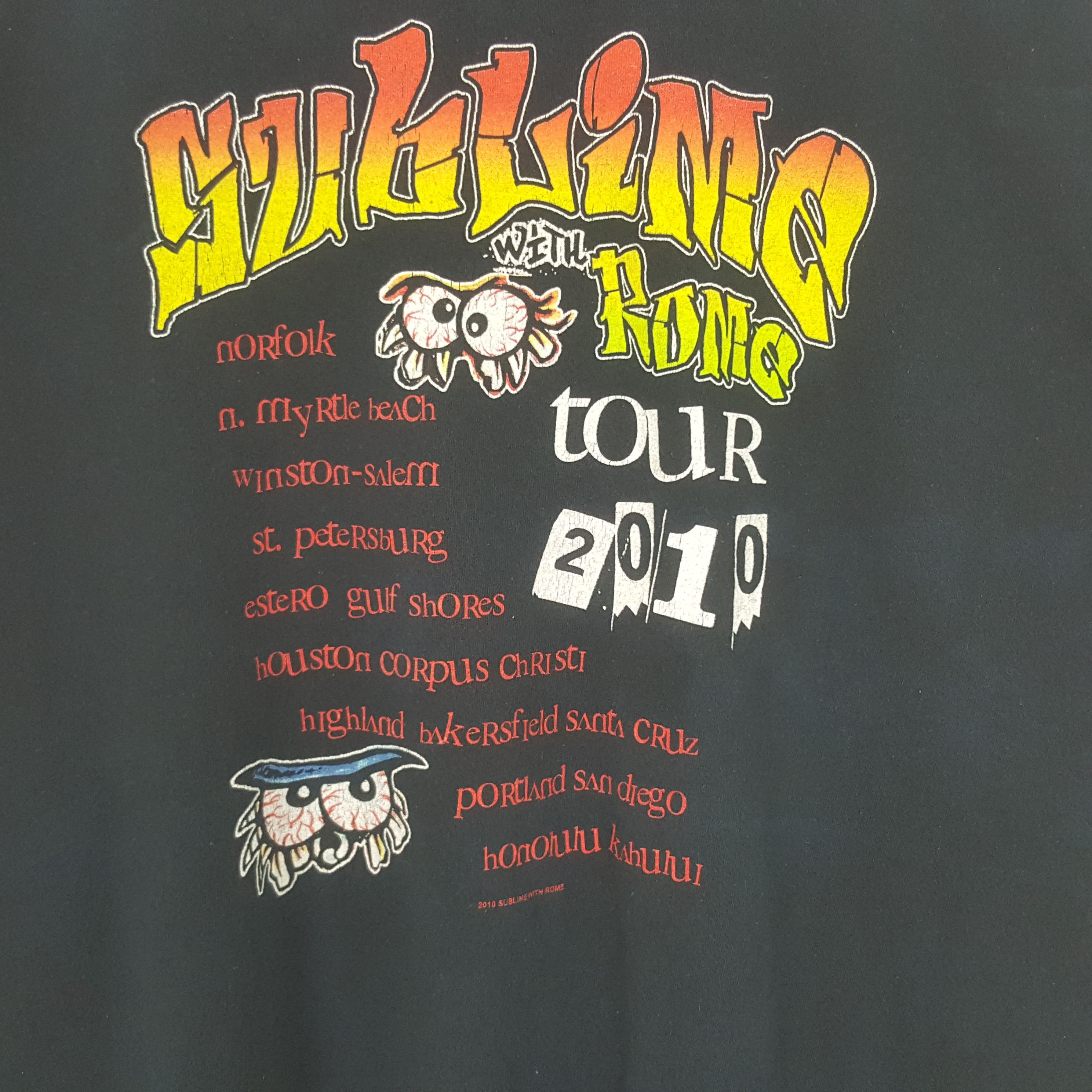 Band Tees Vintage Sublime With Rome Tour 2010 Rock Tshirt RR15 Size US XXL / EU 58 / 5 - 4 Thumbnail