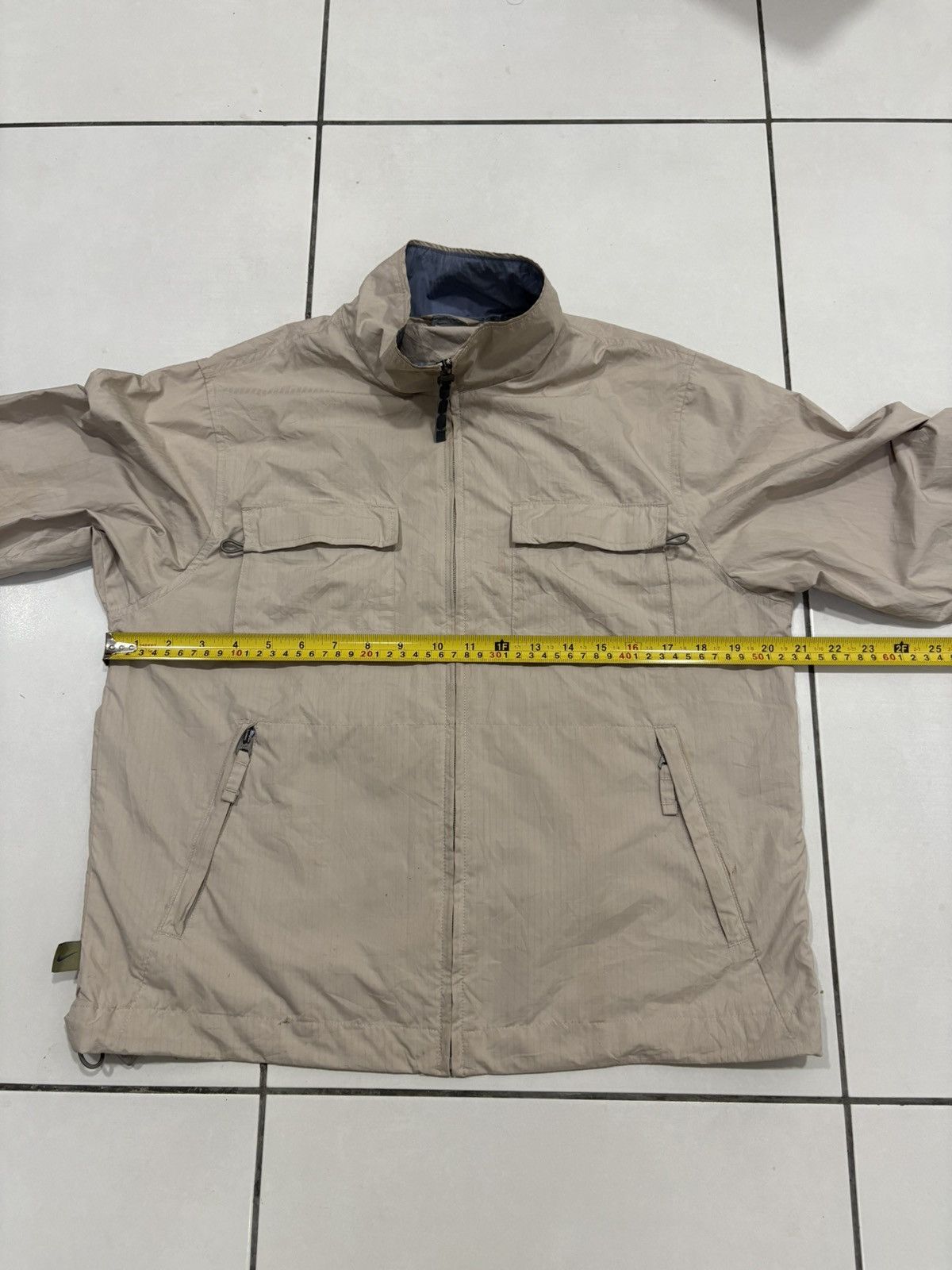 Nike Vintage Nike Beige Windbreaker Track Zip Women Jacket Size M / US 6-8 / IT 42-44 - 16 Thumbnail