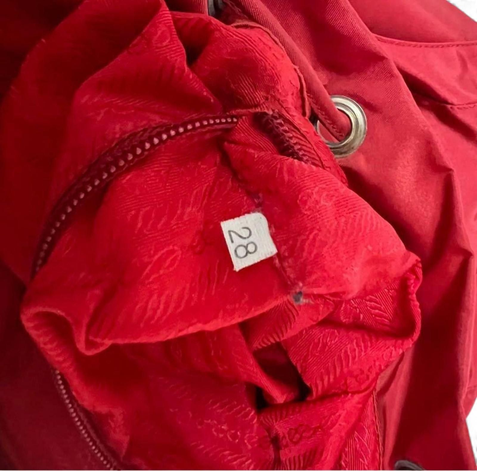 Prada Prada - Red Nylon Backpack Buckle Pockets Size ONE SIZE - 4 Thumbnail