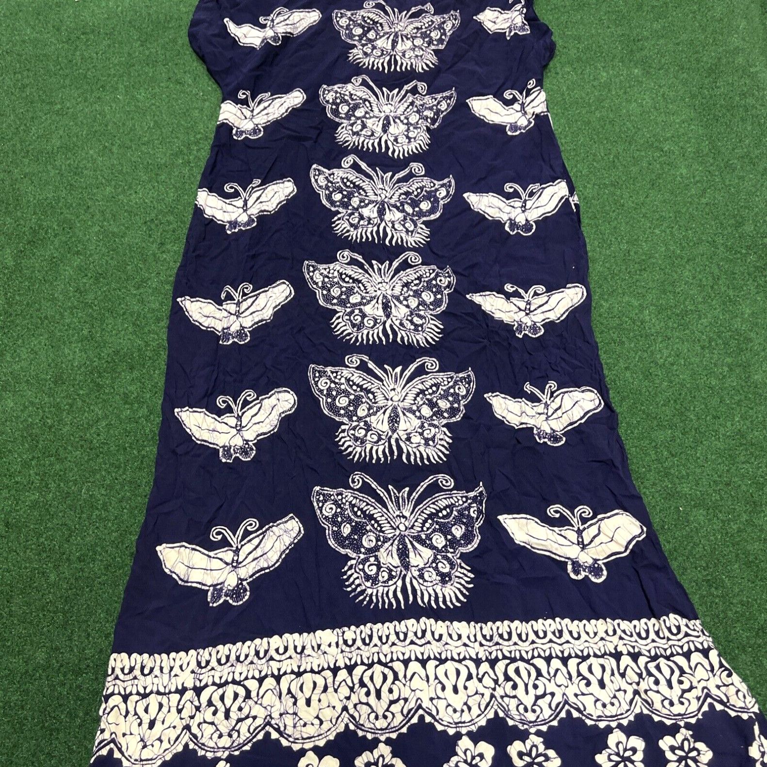 Vintage Fashion Dress Butterfly One Size Hawaiian Midi Beach Vacation Swim Cover Up Size ONE SIZE - 8 Thumbnail