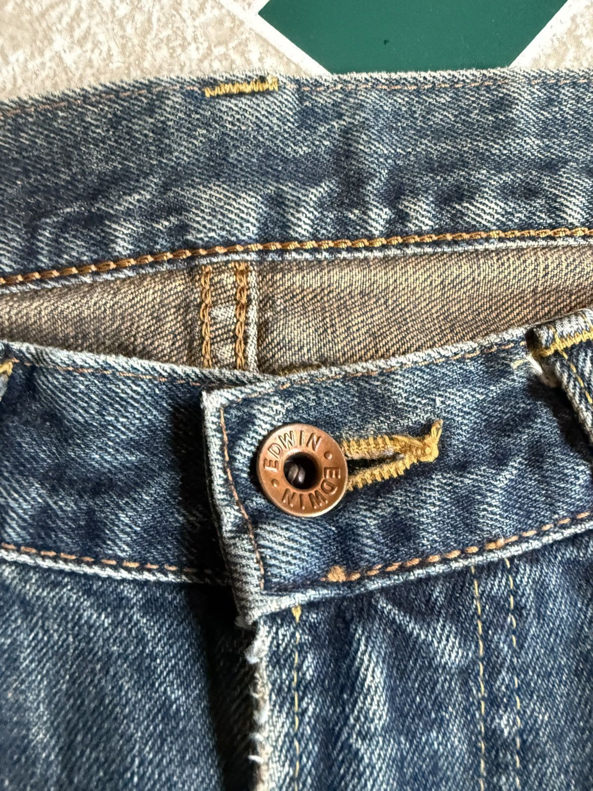 Edwin × Vintage 90’s EDWIN 505X RARE POCKET LOGO SALVAGE RETROJAPANESE PANTS Size US 30 / EU 46 - 7 Thumbnail
