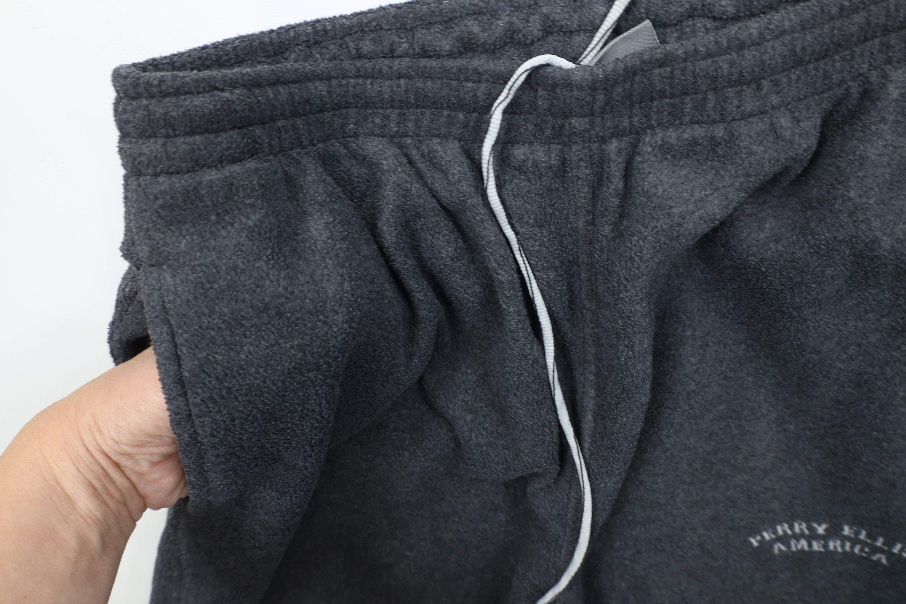 Perry Ellis Vintage 90s Perry Ellis Wide Leg Fleece Sweatpants Gray Size US 36 / EU 52 - 7 Thumbnail