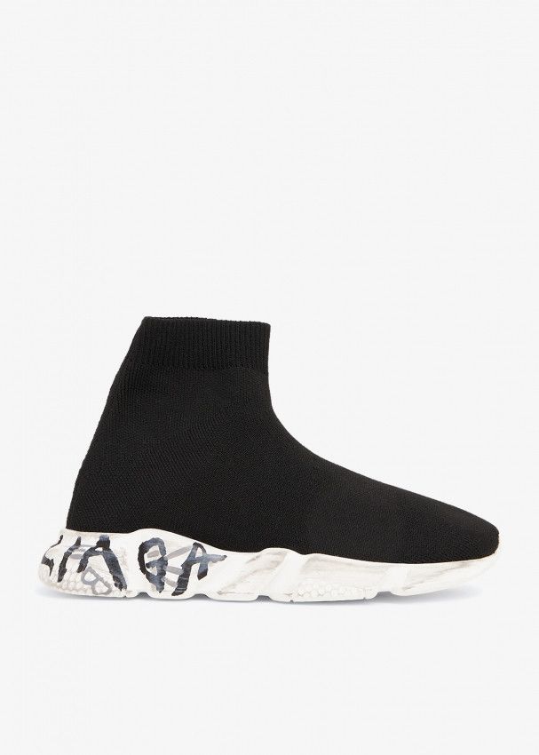 Balenciaga o1mt1gz0425 KIDS - Speed Graffiti Recycled Knit Sneakers Size US 5 / EU 37 - 1 Thumbnail
