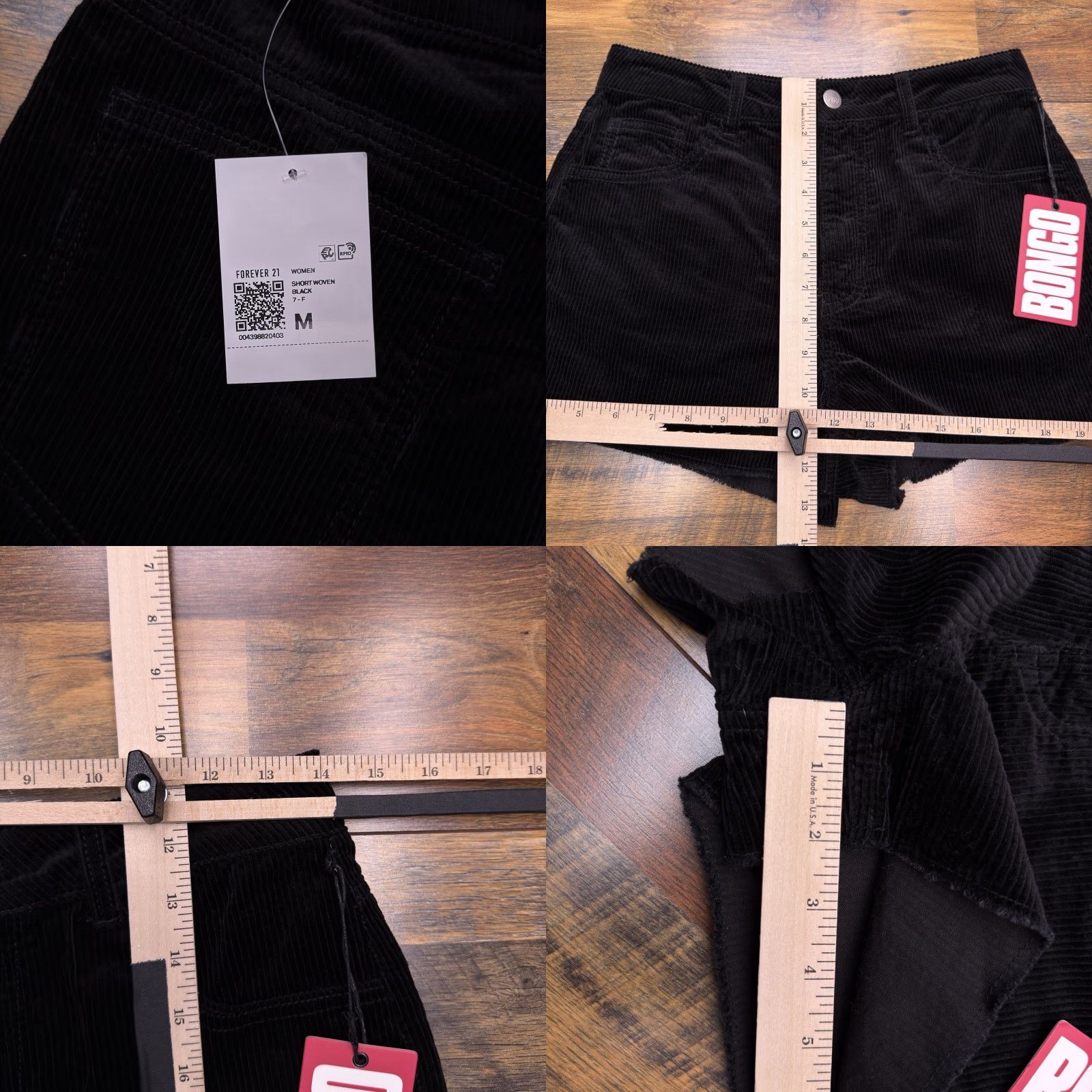 Forever 21 Forever 21 Bongo Corduroy Shorts Womens Medium Black Cut Off New Size 32" / US 10 / IT 46 - 8 Thumbnail