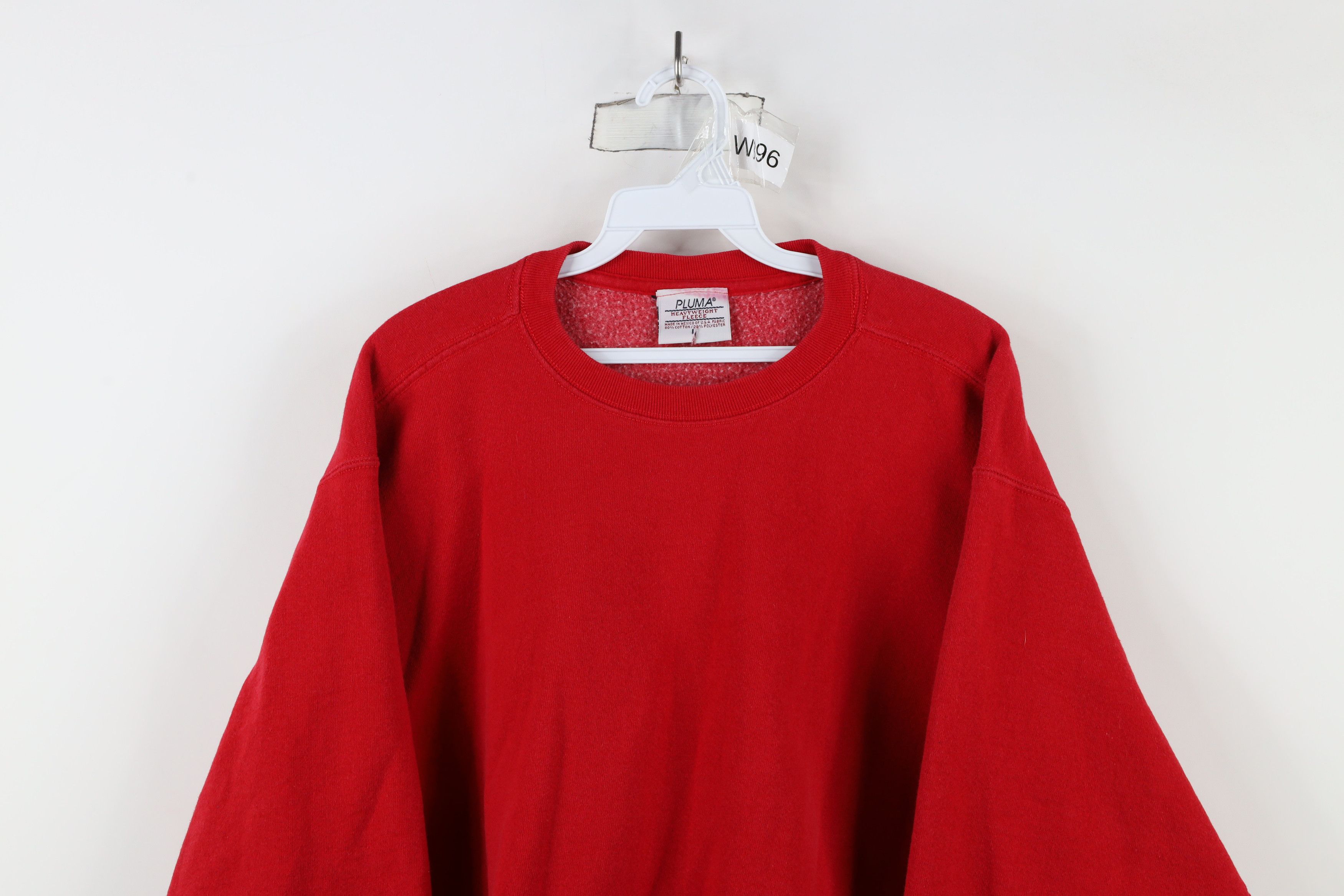 Vintage Vintage 90s Streetwear Heavyweight Crewneck Sweatshirt Red Size US L / EU 52-54 / 3 - 2 Thumbnail