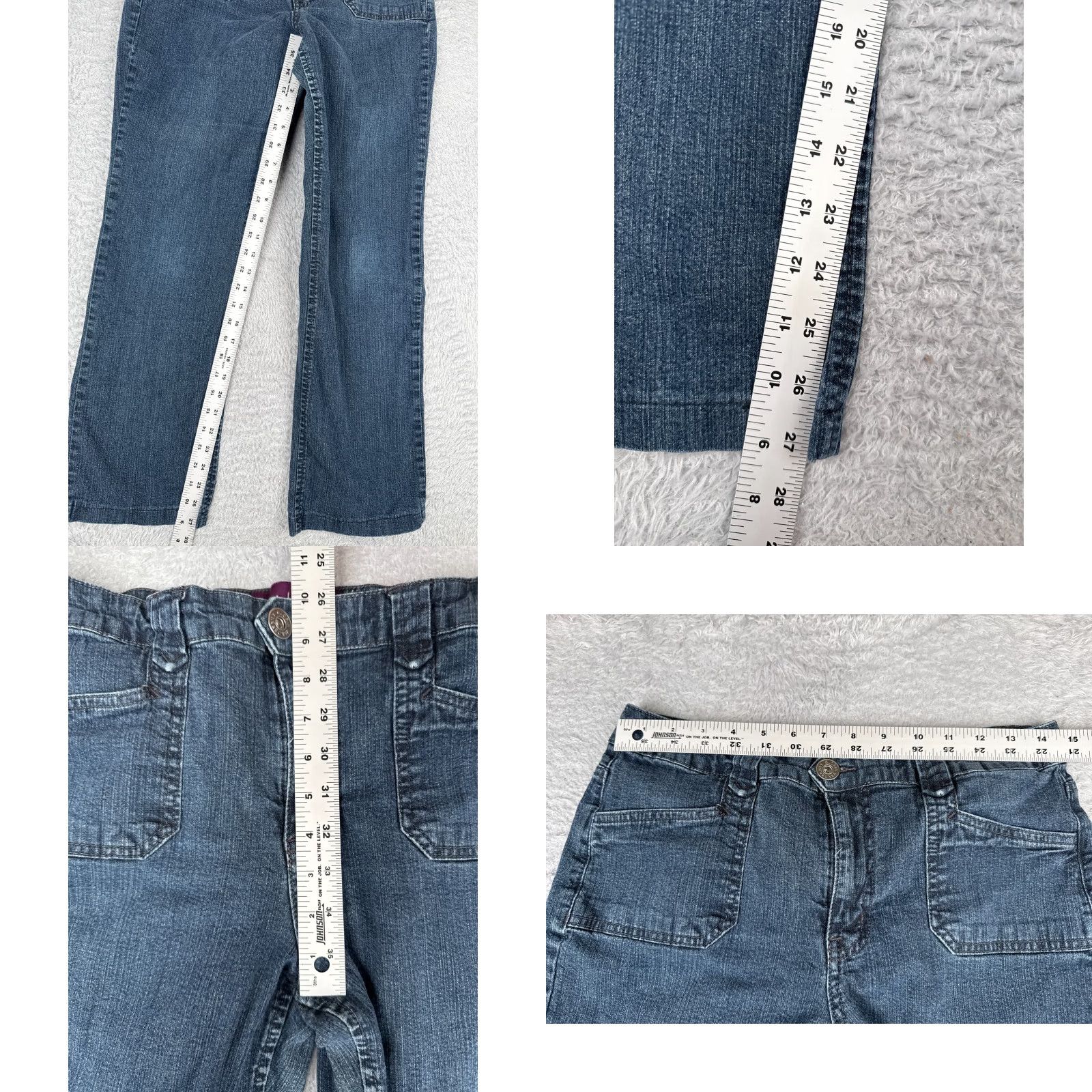 Gloria Vanderbilt Gloria Vanderbilt Jeans Women 10 Blue Denim Straight Mid Rise 29x28 Cotton Blend 5-Pocket Design Size 32" / US 10 / IT 46 - 8 Thumbnail