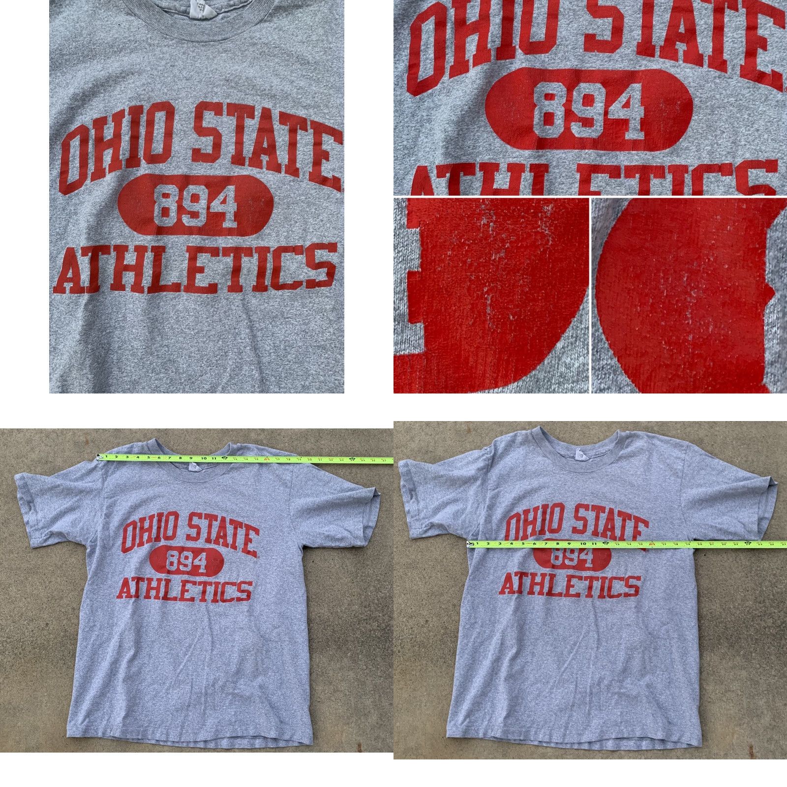 Vintage VINTAGE Ohio State 894 Athletics T-Shirt Single Stitch Made In USA Size L Gray Men Cotton Exchange Graphic Tee Sportswear/Beach 90s Theme Mens Size US L / EU 52-54 / 3 - 8 Thumbnail