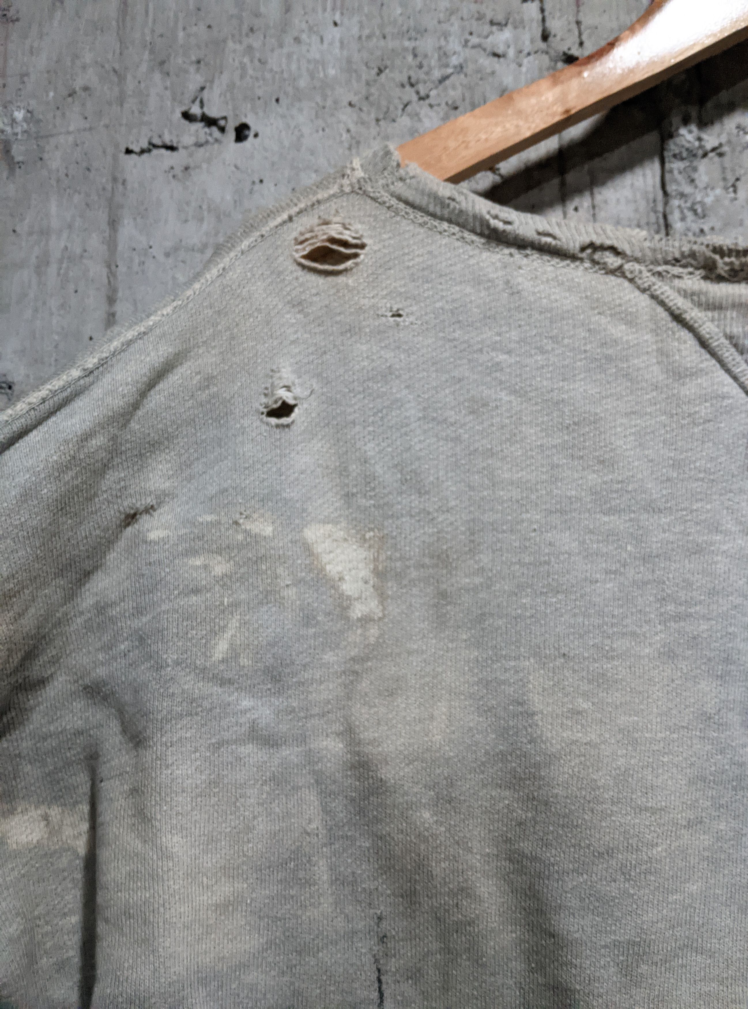 Vintage Vintage 40s destroyed single v sweatshirt afterhood Size US L / EU 52-54 / 3 - 5 Thumbnail