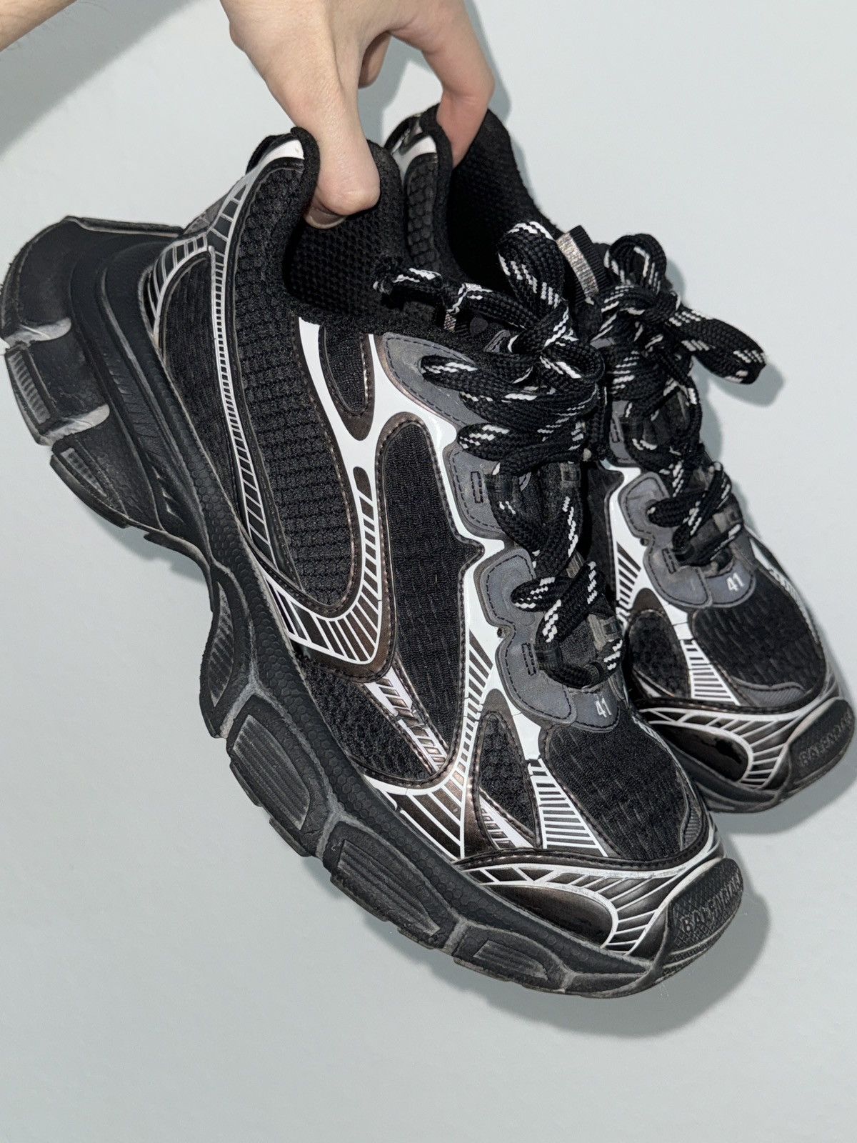 Balenciaga Balenciaga 3XL black/white Size US 8.5 / EU 41-42 - 1 Thumbnail