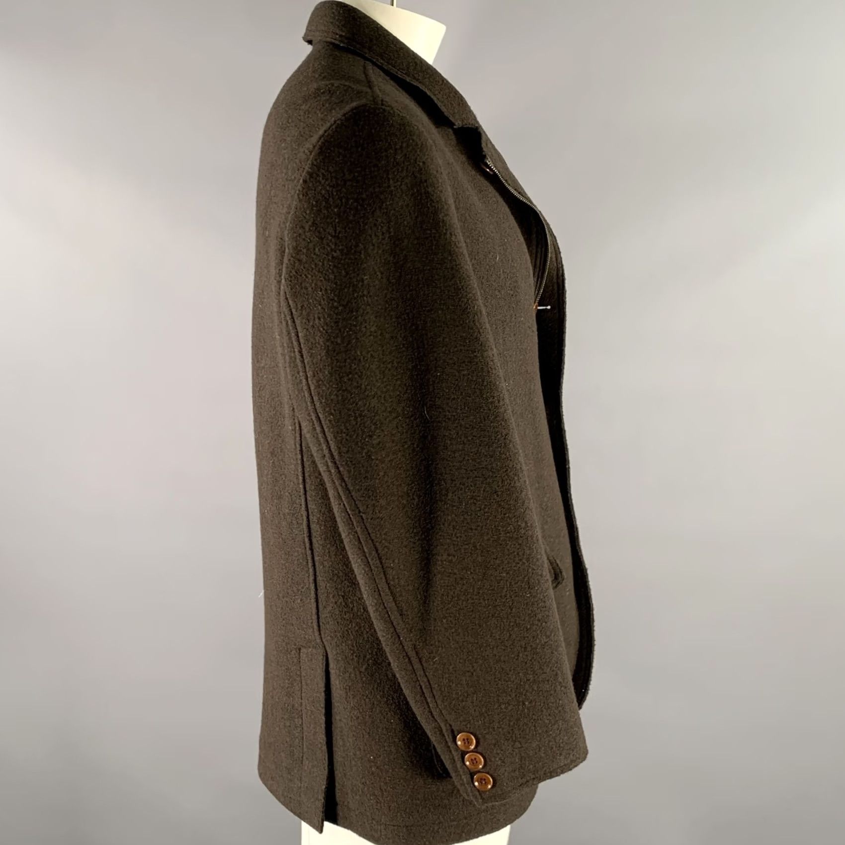 Vintage LODENFREY Size XXL Brown Wool Field Jacket Mens Size US XXL / EU 58 / 5 - 3 Thumbnail