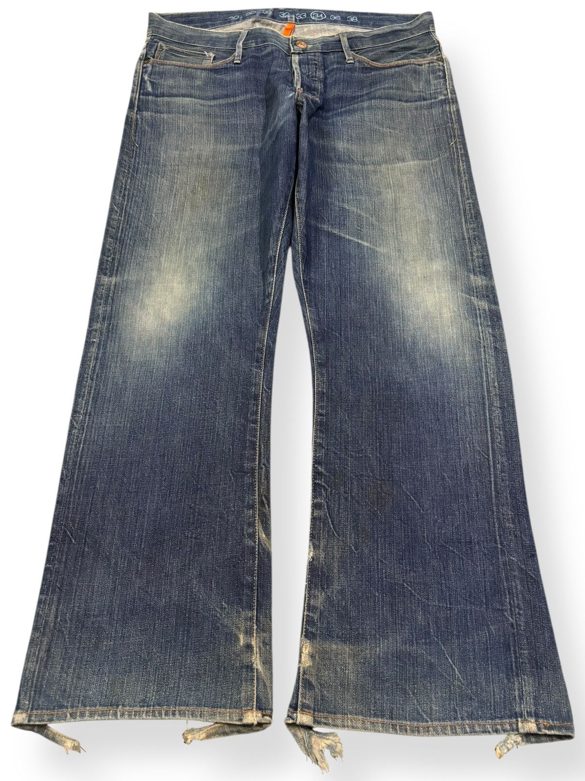 Earnest Sewn Vintage 2000s Earnest Sewn Half Selvedge Distressed Jeans Size US 35 - 2 Thumbnail