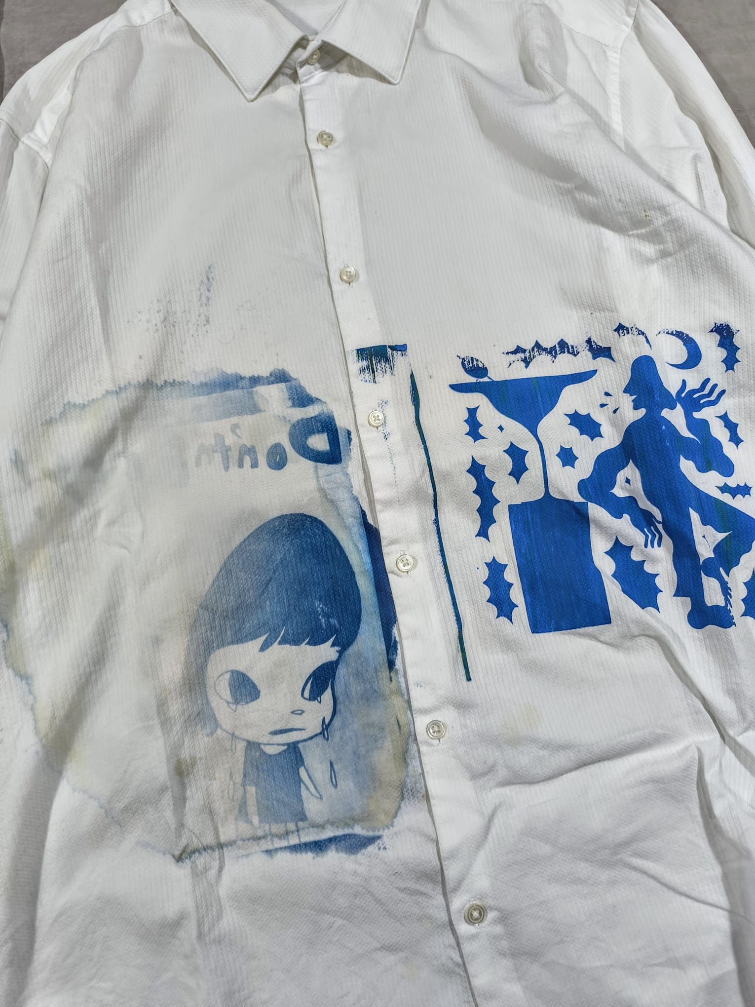 Other avantgarde trashed yoshitomo nara print button shirt Size US L / EU 52-54 / 3 - 2 Thumbnail