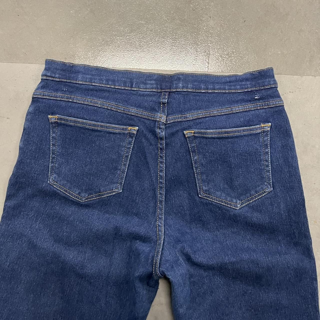 Japanese Brand × Vintage Vintage Y2K/2000s Blue dark wash Straight leg Denim jeans ! Size US 32 / EU 48 - 7 Thumbnail