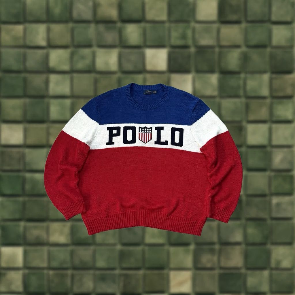 Polo Ralph Lauren Polo Ralph Lauren Sweater Shirt Men XXL Blue Chariots Of Fire Pullover Knit Cable Blue Mens Size US XXL / EU 58 / 5 - 1 Thumbnail