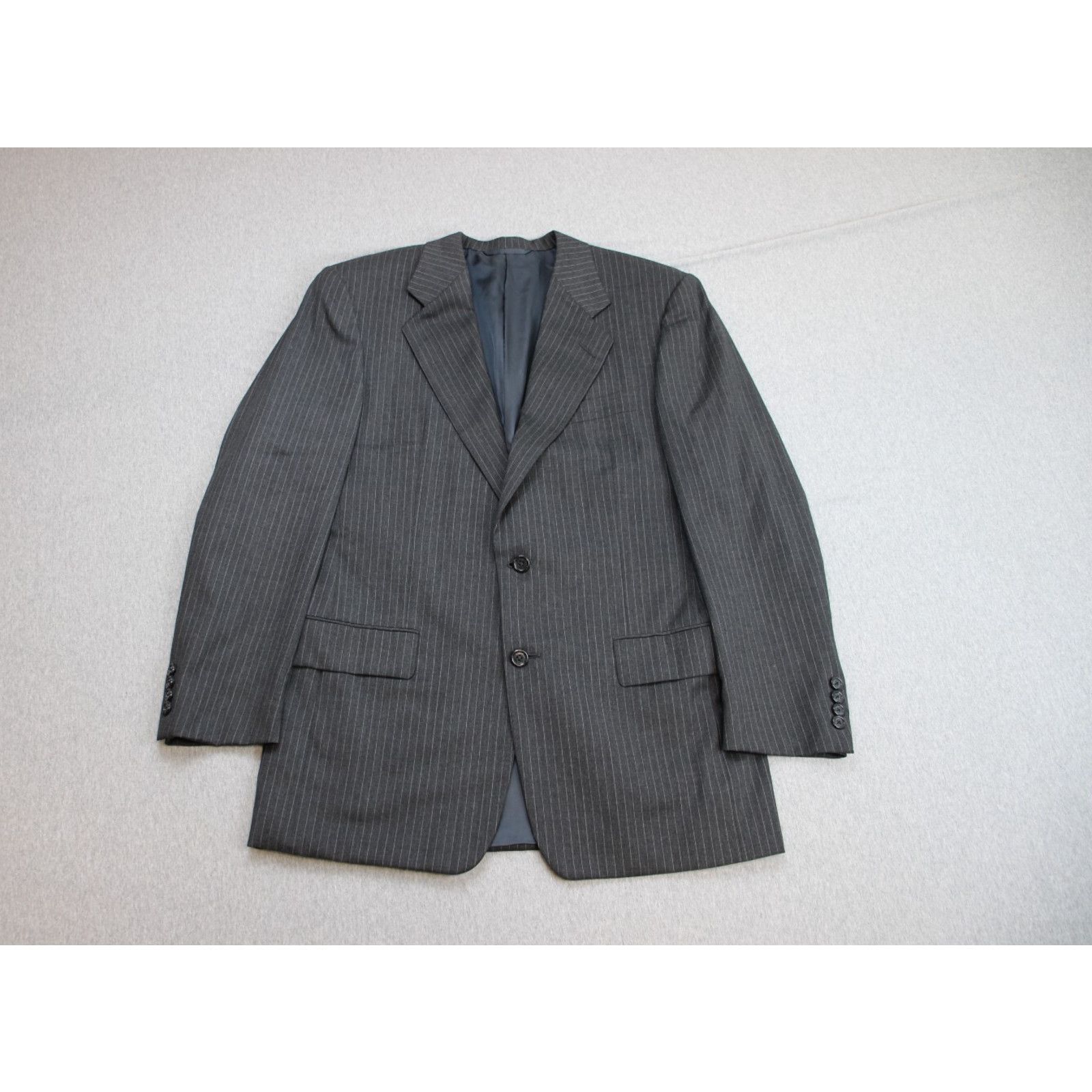 Hickey Freeman Hickey Freeman Blazer Men's 38R Gray Striped 100% Wool Size 38R - 1 Thumbnail