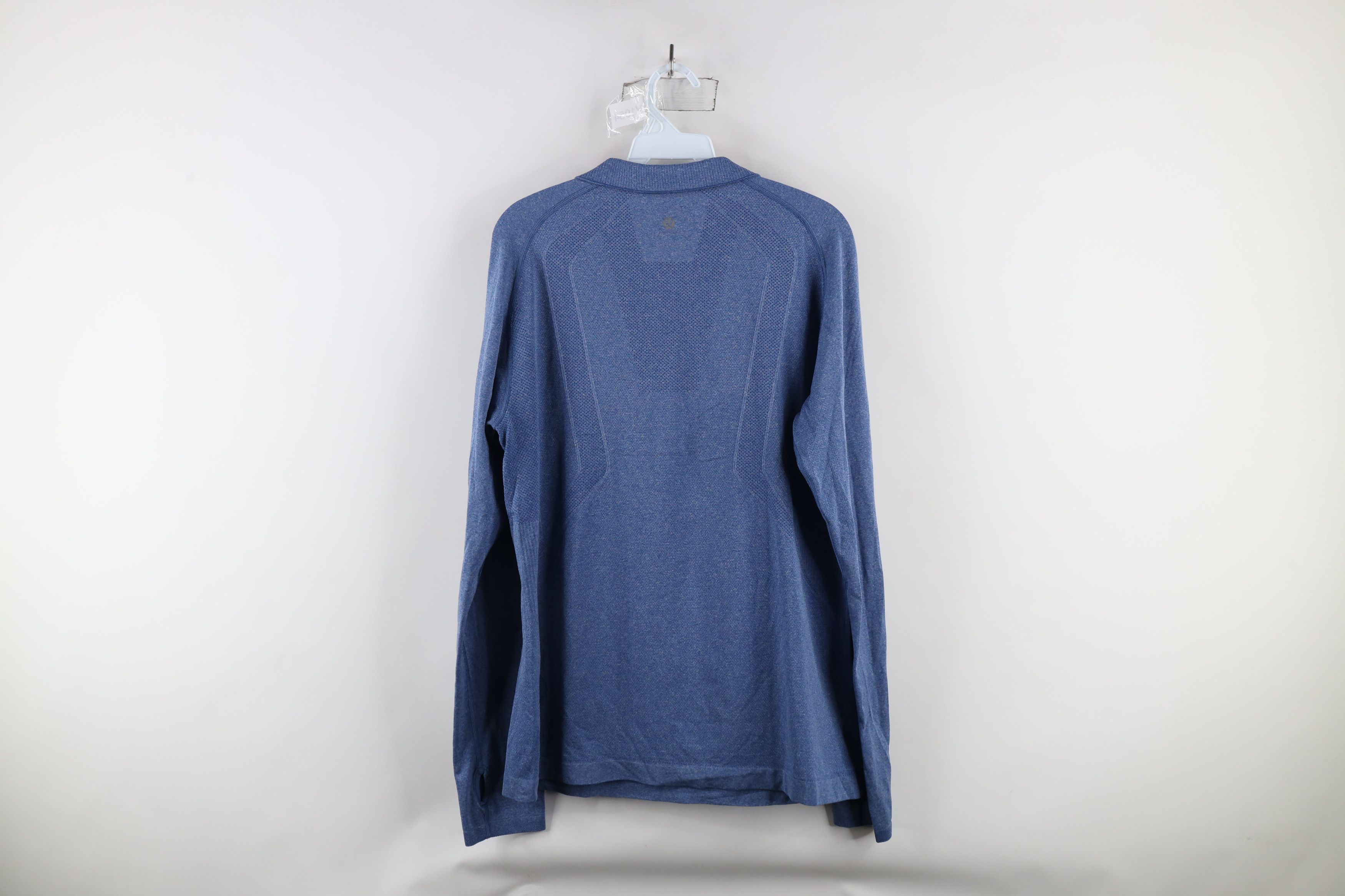 Lululemon × Vintage Lululemon Vent Tech Knit Half Zip Pullover Top Shirt Blue Size US M / EU 48-50 / 2 - 9 Thumbnail