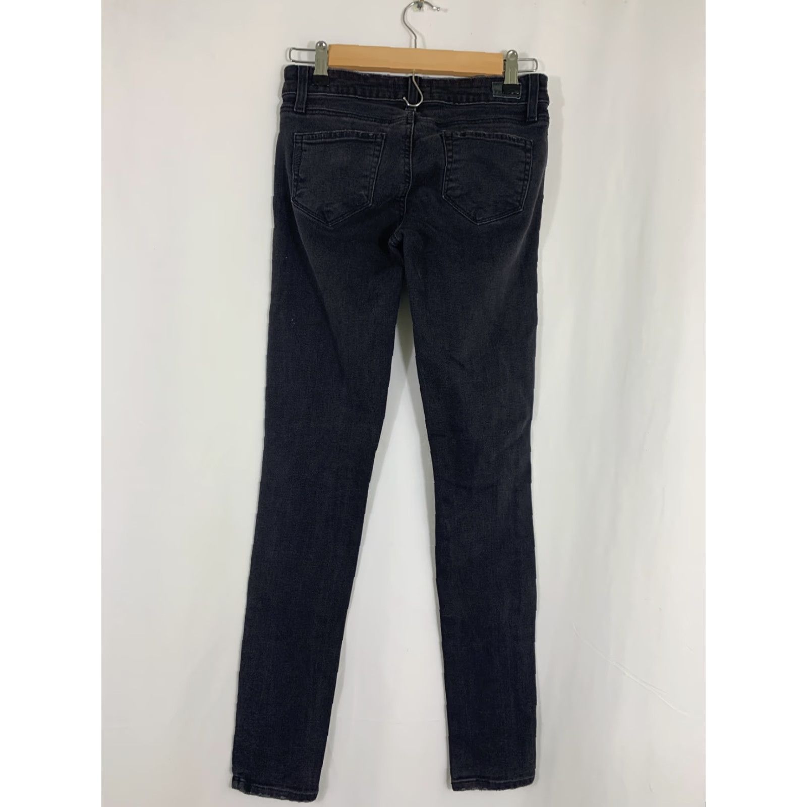 Paige PAIGE Womens Mid Rise Ultra Skinny Black Jeans W1106 USA Made 25 Zip Pockets Jeans Slim 5-Pocket Design Black Womens Mens? Size 28" / US 6 / IT 42 - 6 Thumbnail