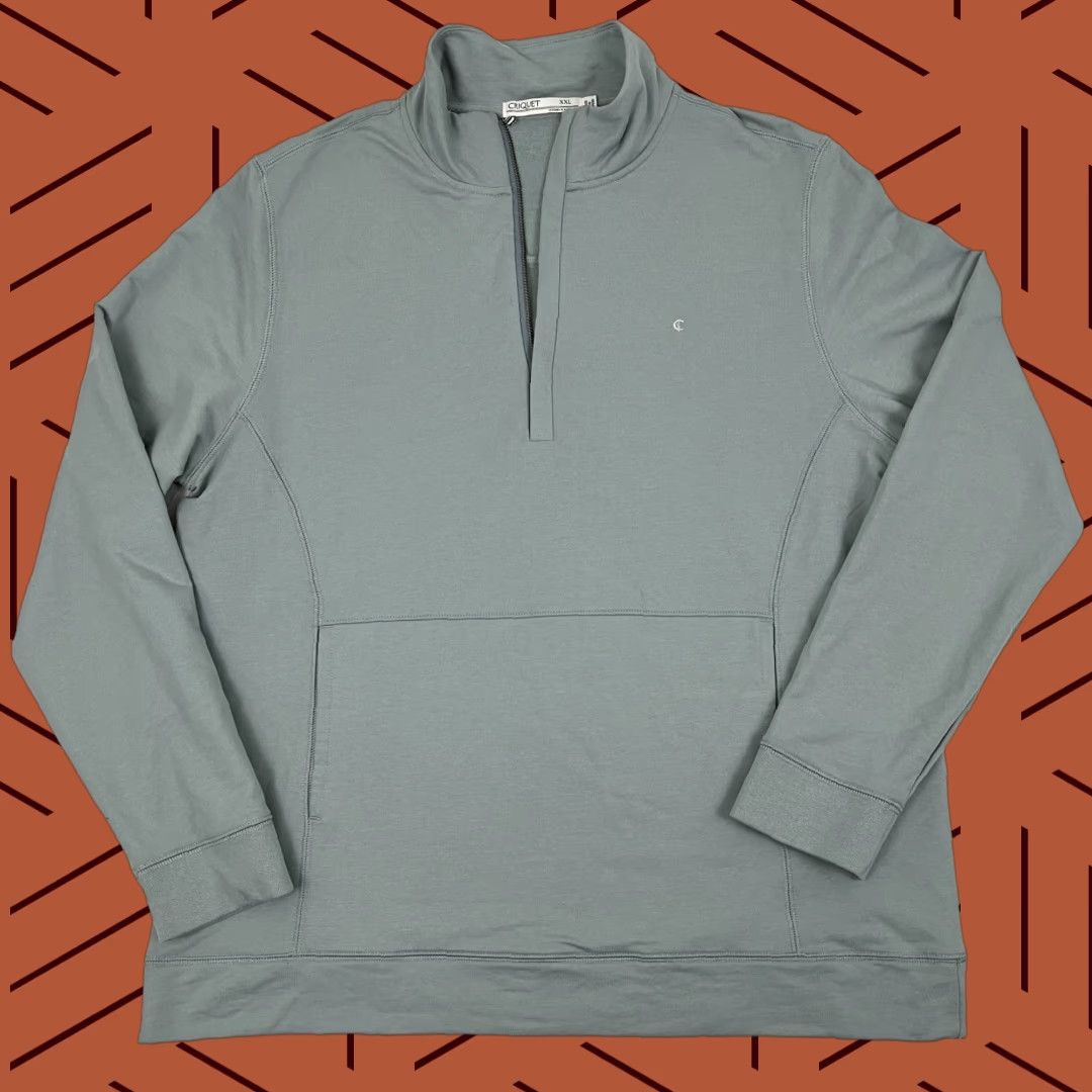 Vintage Criquet Weekender Pullover Mens 2XL Blue Gray Fleece 1/2 Zip Casual Sweater Golf Size US XXL / EU 58 / 5 - 1 Thumbnail