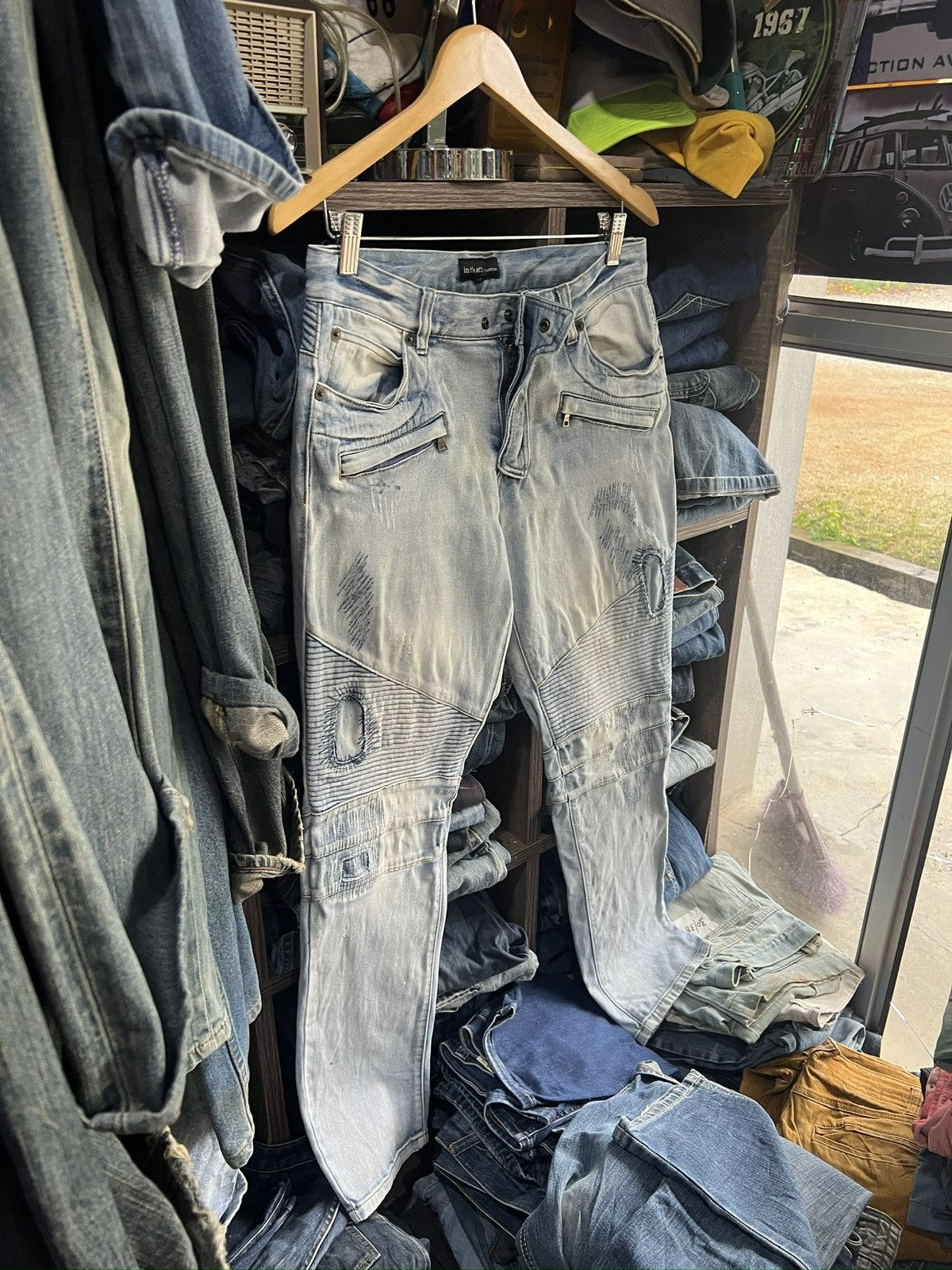 🔥Rare In The Attic Homme Biker Denim