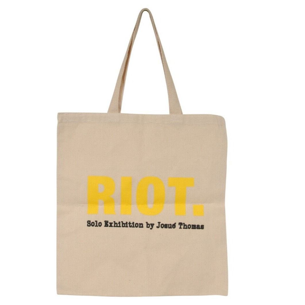 Gallery Dept. Riot Logo Canvas Tan Tote Bag 15x15.5 - 01839 Size ONE SIZE - 1 Thumbnail