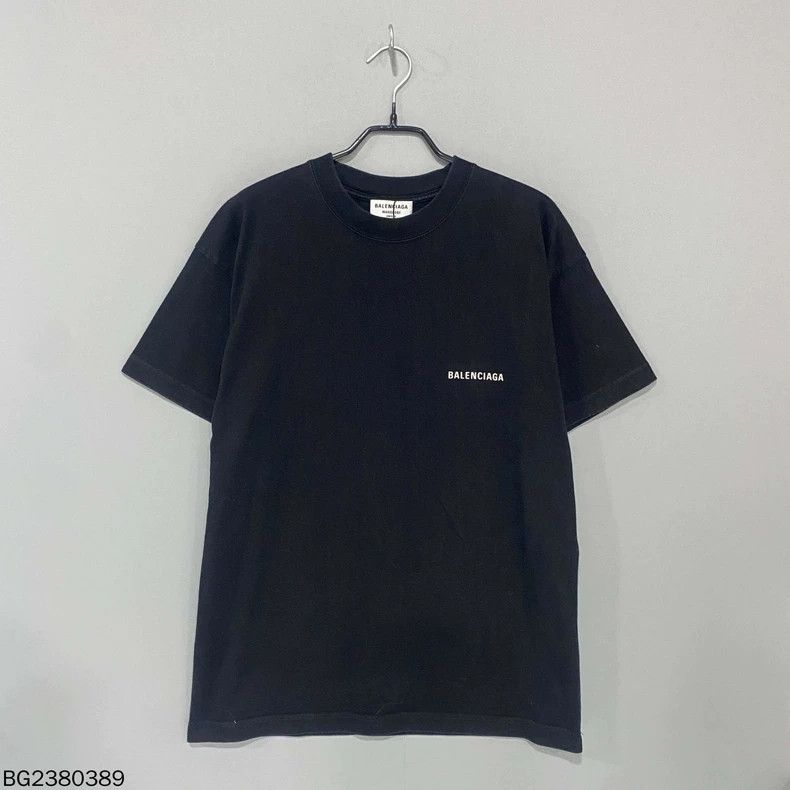 Balenciaga Balenciaga Black Front and Back Letter Logo Short Sleeve Size US S / EU 44-46 / 1 - 1 Thumbnail