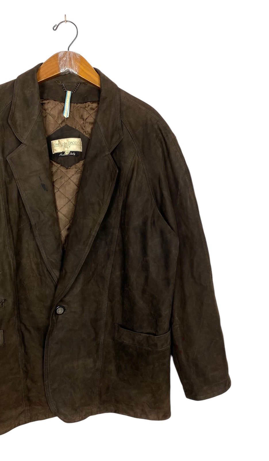 Vintage Rare‼️ Vintage Onbu de Dacco Vera Pelle Viscosa Coat Italy Size US M / EU 48-50 / 2 - 3 Thumbnail