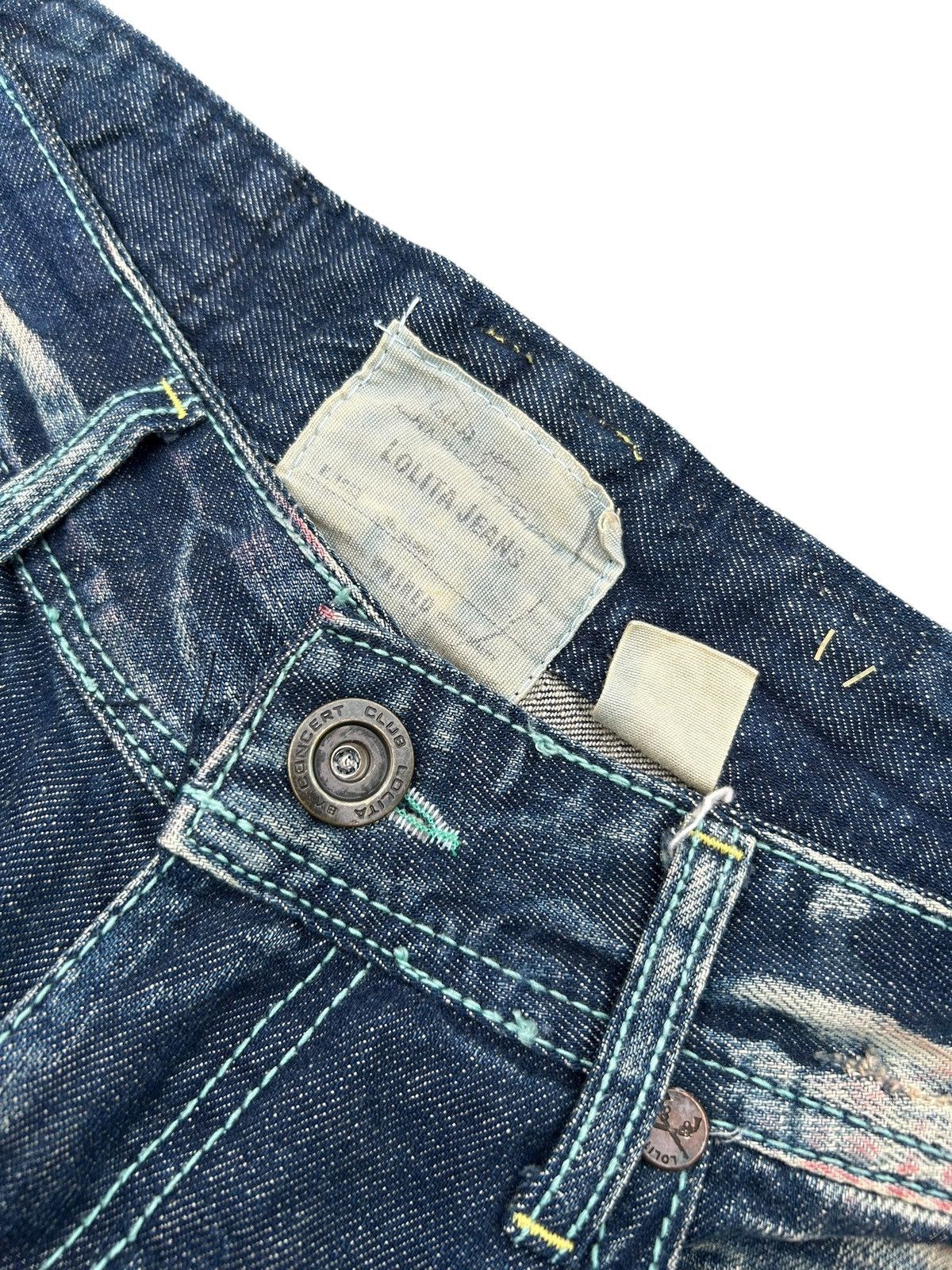 Kapital YOSHITOMO NARA LOLITA Vintage Distressed Rusty Denim Jeans Size US 34 / EU 50 - 8 Thumbnail
