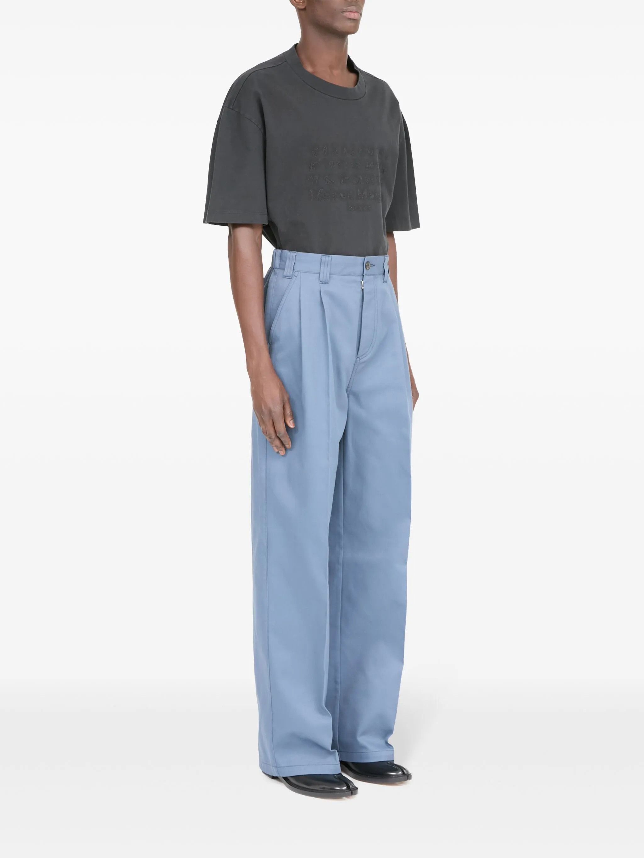 Maison Margiela o1w1db11225 Skater Chino Trousers in Blue Size US 32 / EU 48 - 3 Thumbnail