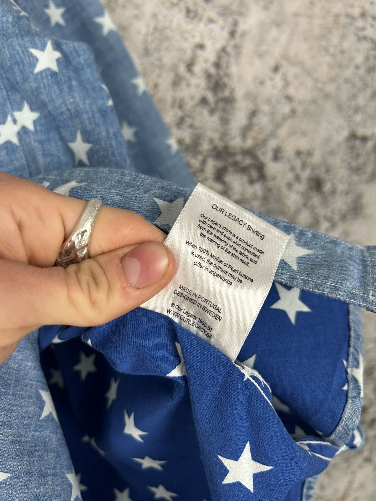 Our Legacy Our Legacy 1980-81 Stars Blue Shirt Designer Avant Garde Size US M / EU 48-50 / 2 - 8 Thumbnail
