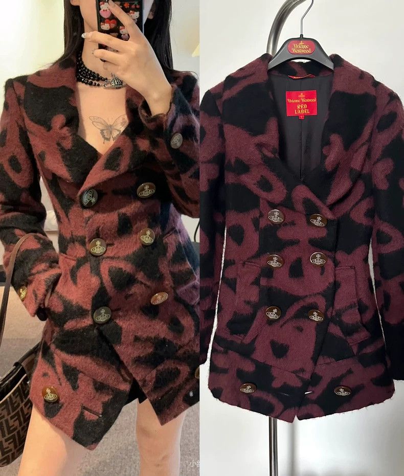 Vivienne Westwood Vivienne Westwood A witch's double-breasted wool coat with Size S / US 4 / IT 40 - 1 Thumbnail