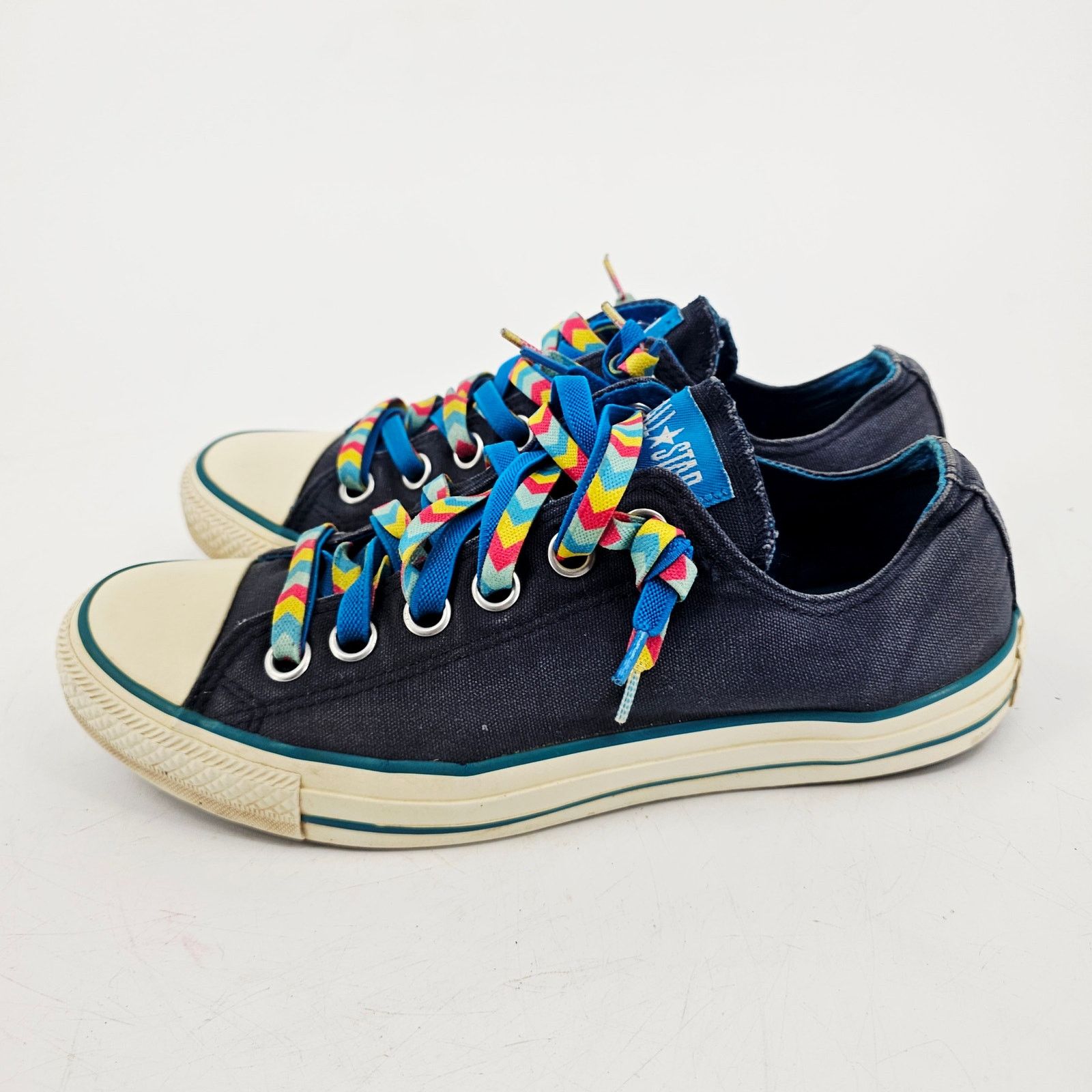 Converse Converse Chuck Navy Blue Rainbow Chevron sneaker Shoe 10 Size US 10 / IT 40 - 3 Thumbnail