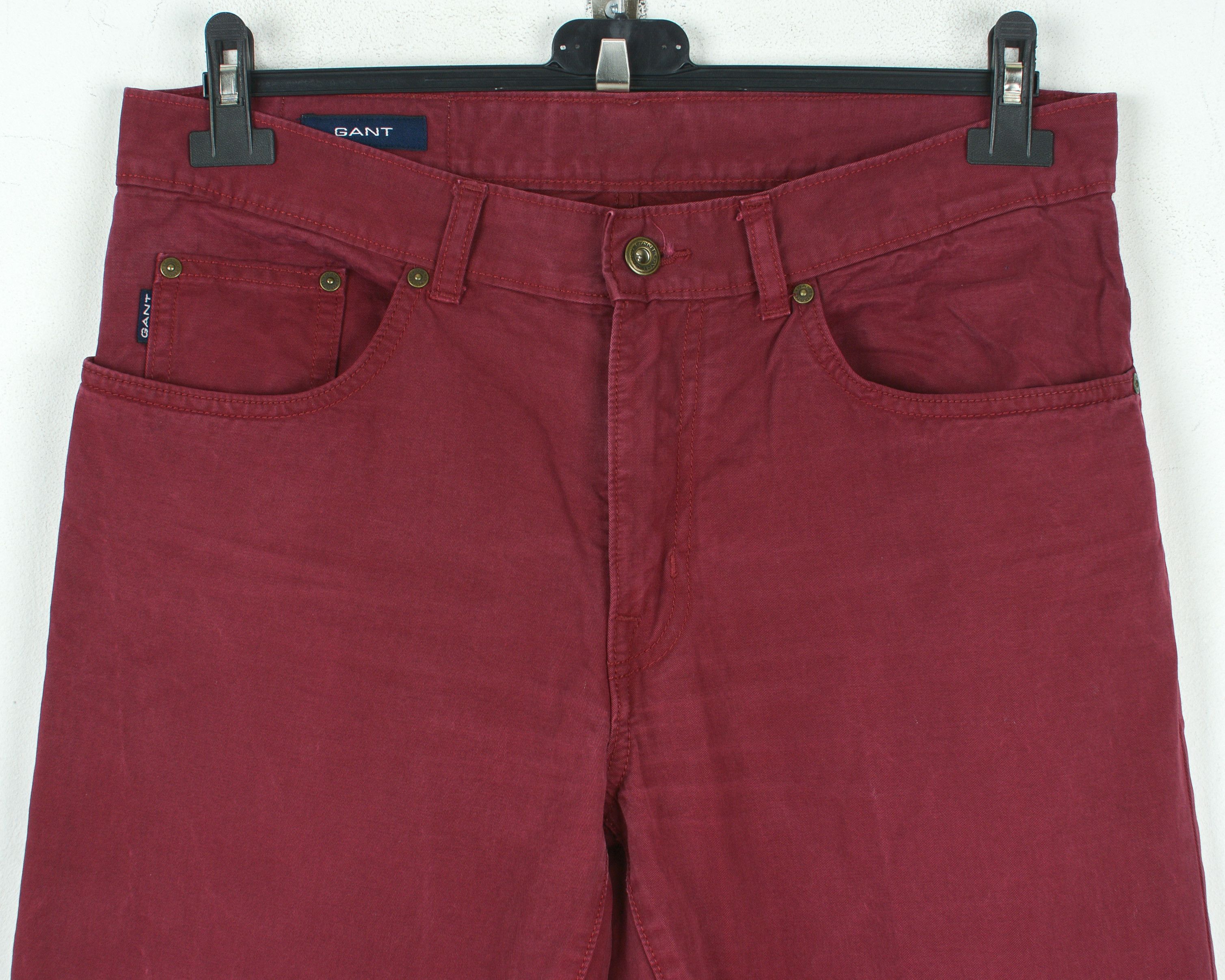 Gant Tyler W33 L32 Jeans Denim Pants Trousers Straight Reg Red Size US 33 - 2 Thumbnail