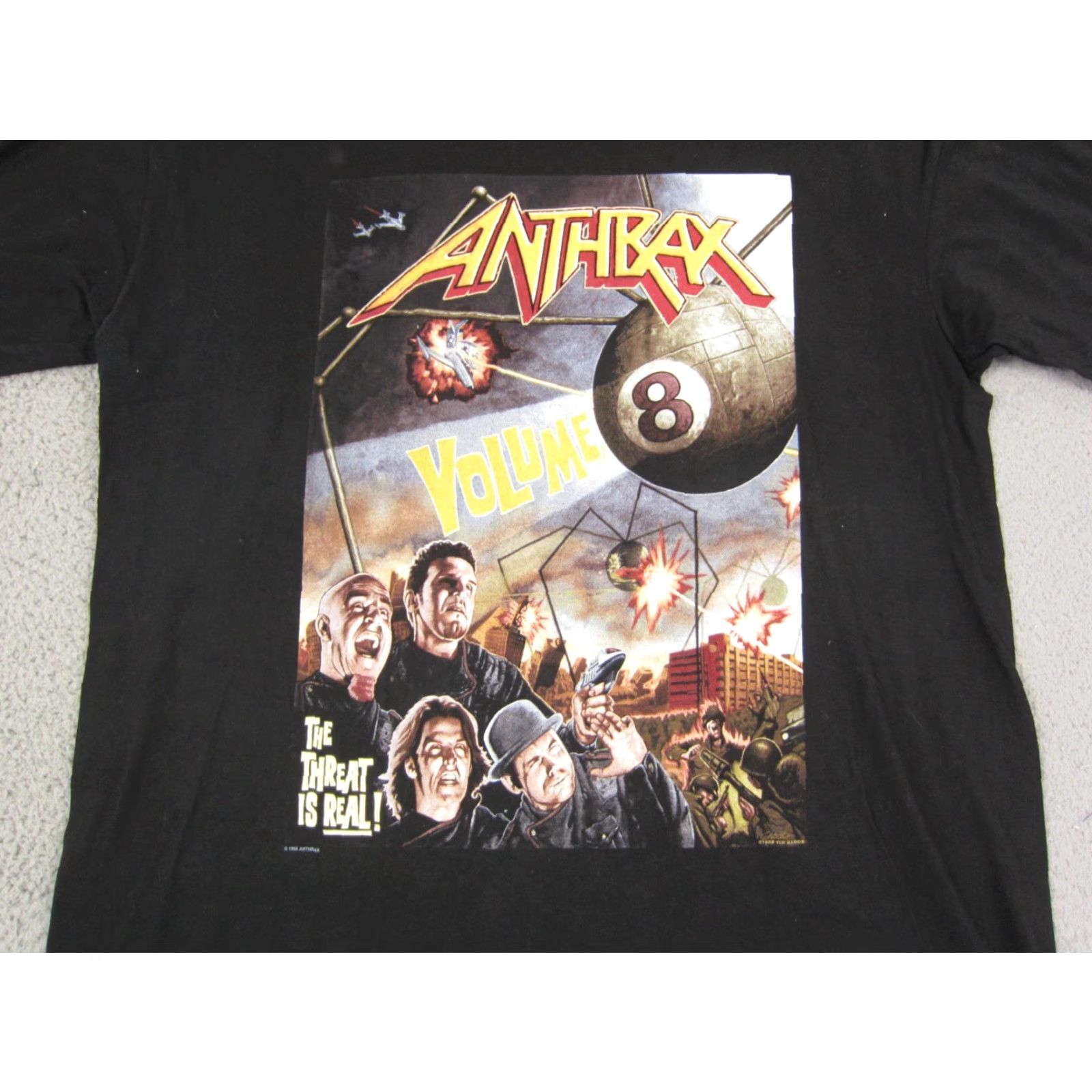 Vintage VINTAGE Anthrax Shirt Mens Large Black Tour of Terror 90s Metal Band Tour Tee 8 Size US L / EU 52-54 / 3 - 2 Thumbnail