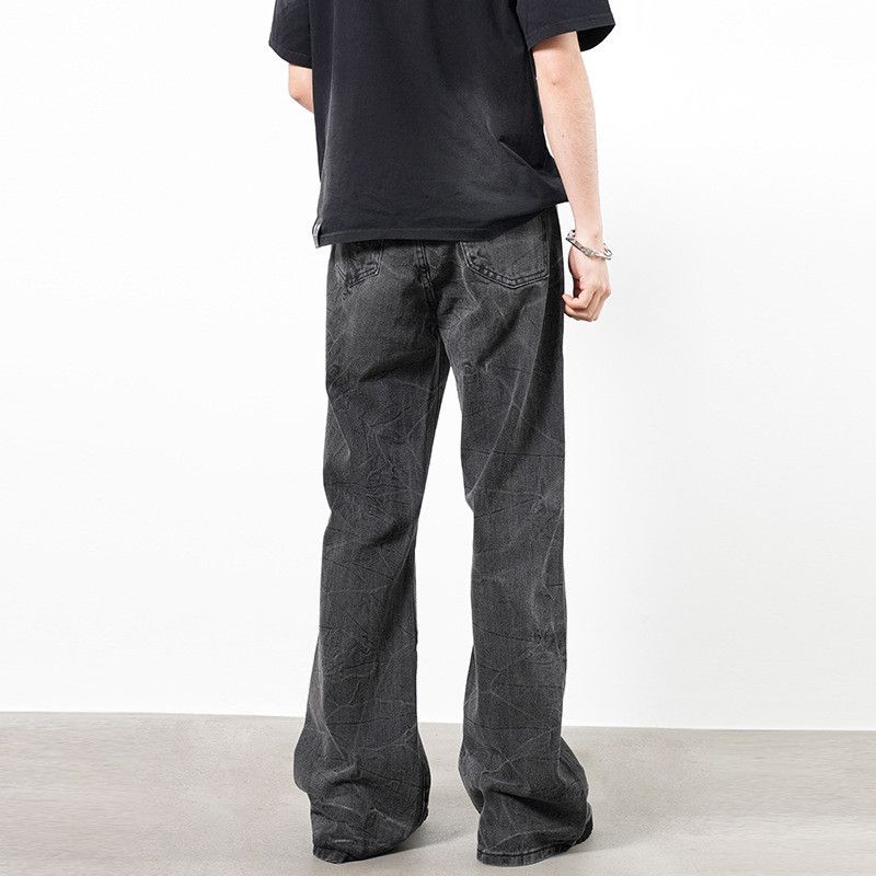 Japanese Brand Retro loose wide leg casual micro flared jeans Size US 32 / EU 48 - 3 Thumbnail