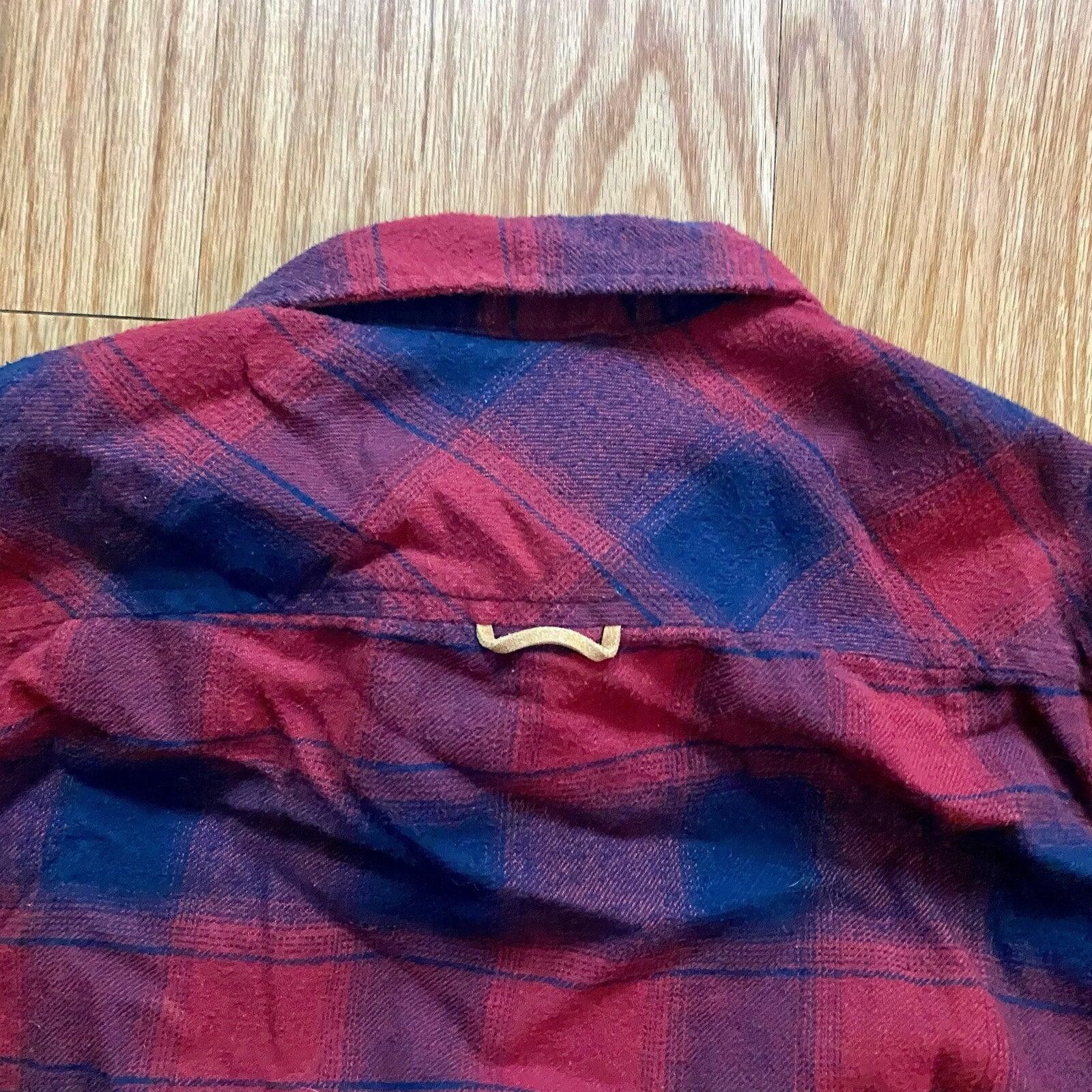 Burnside Burnside Red Blue Plaid Flannel Shirt Mens Small Womens M Size US S / EU 44-46 / 1 - 8 Thumbnail